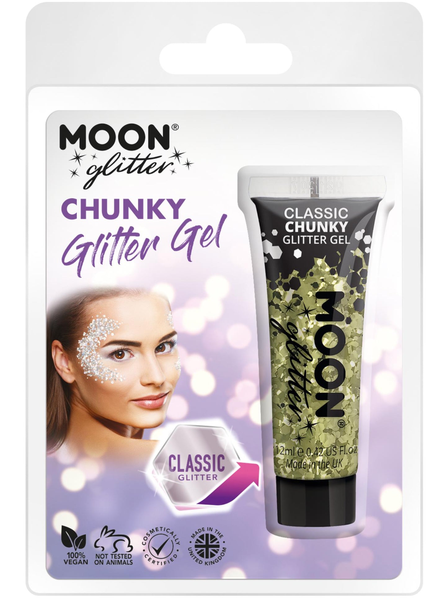 Moon Glitter Classic Chunky Glitter Gel, Gold Wholesale