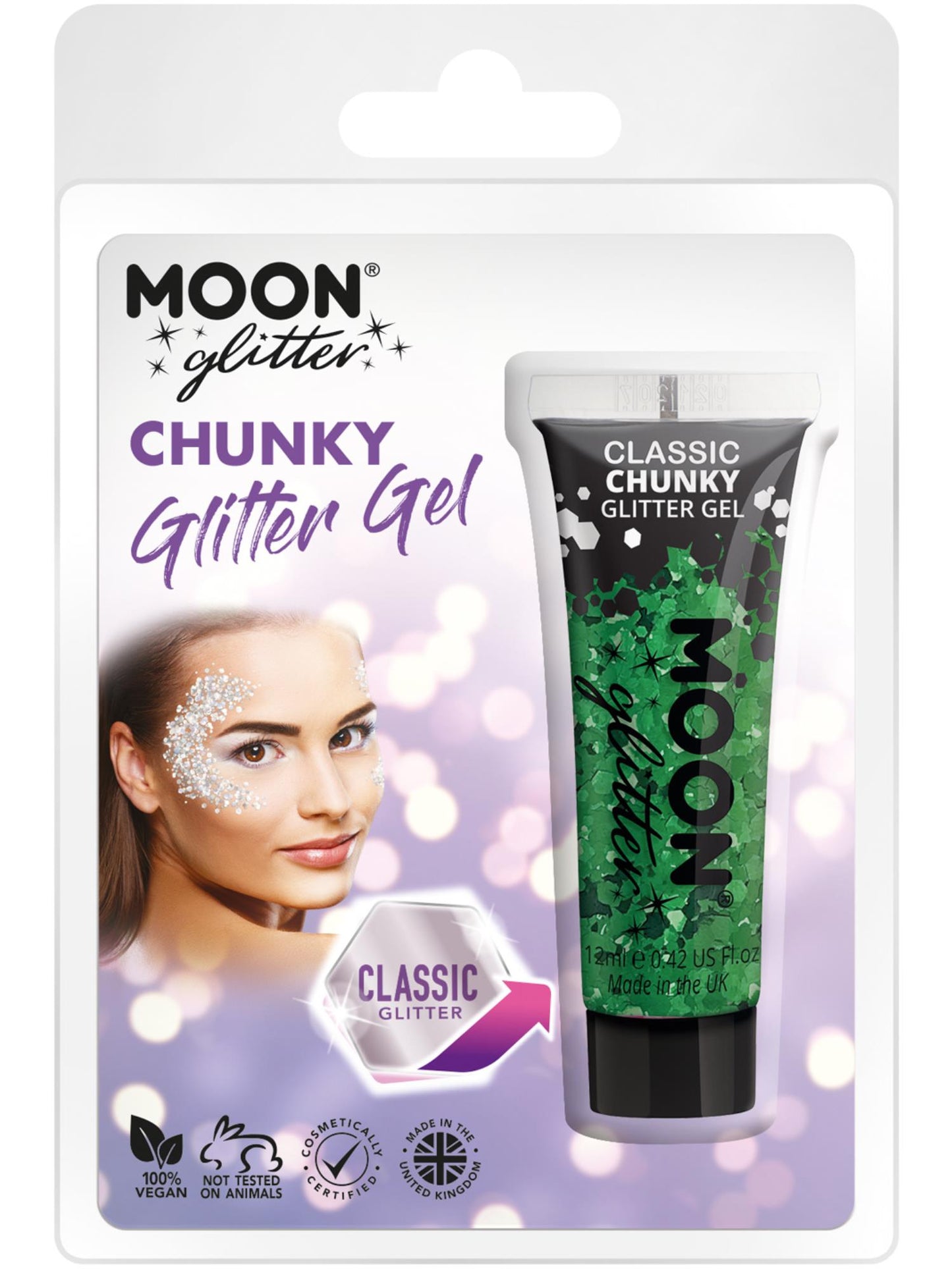 Moon Glitter Classic Chunky Glitter Gel, Green Wholesale