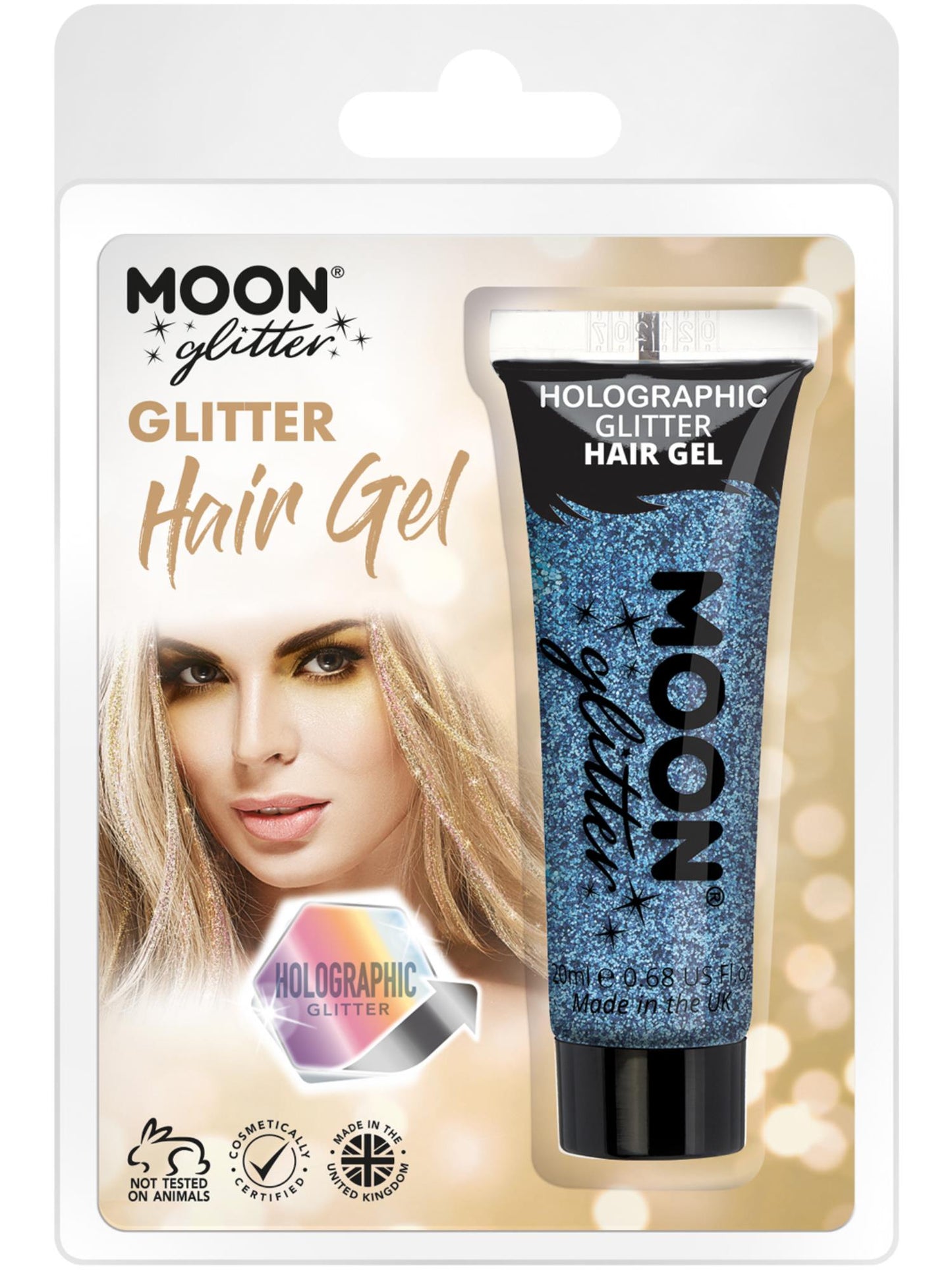 Moon Glitter Holographic Glitter Hair Gel, Blue Wholesale