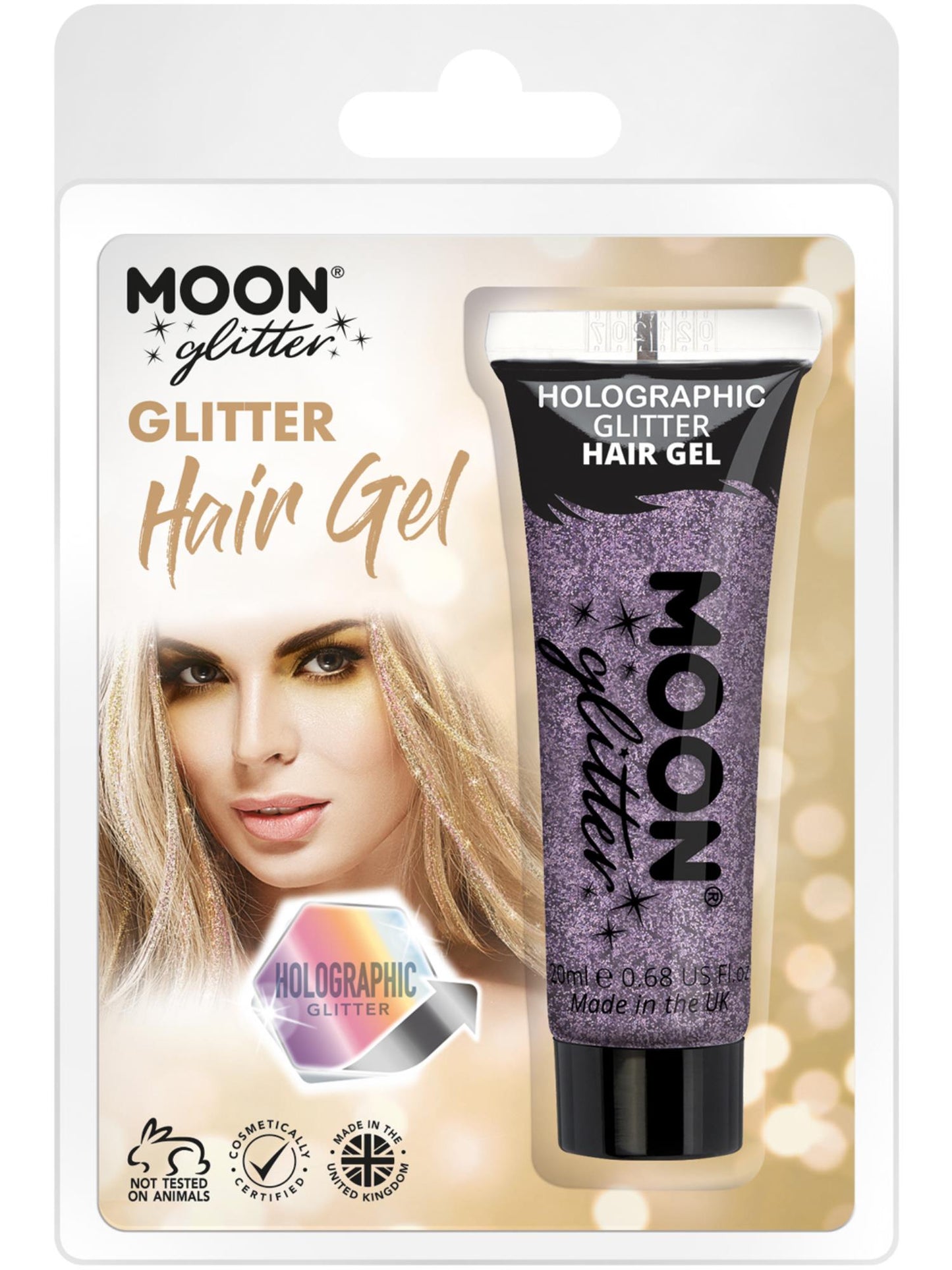 Moon Glitter Holographic Glitter Hair Gel, Purple Wholesale