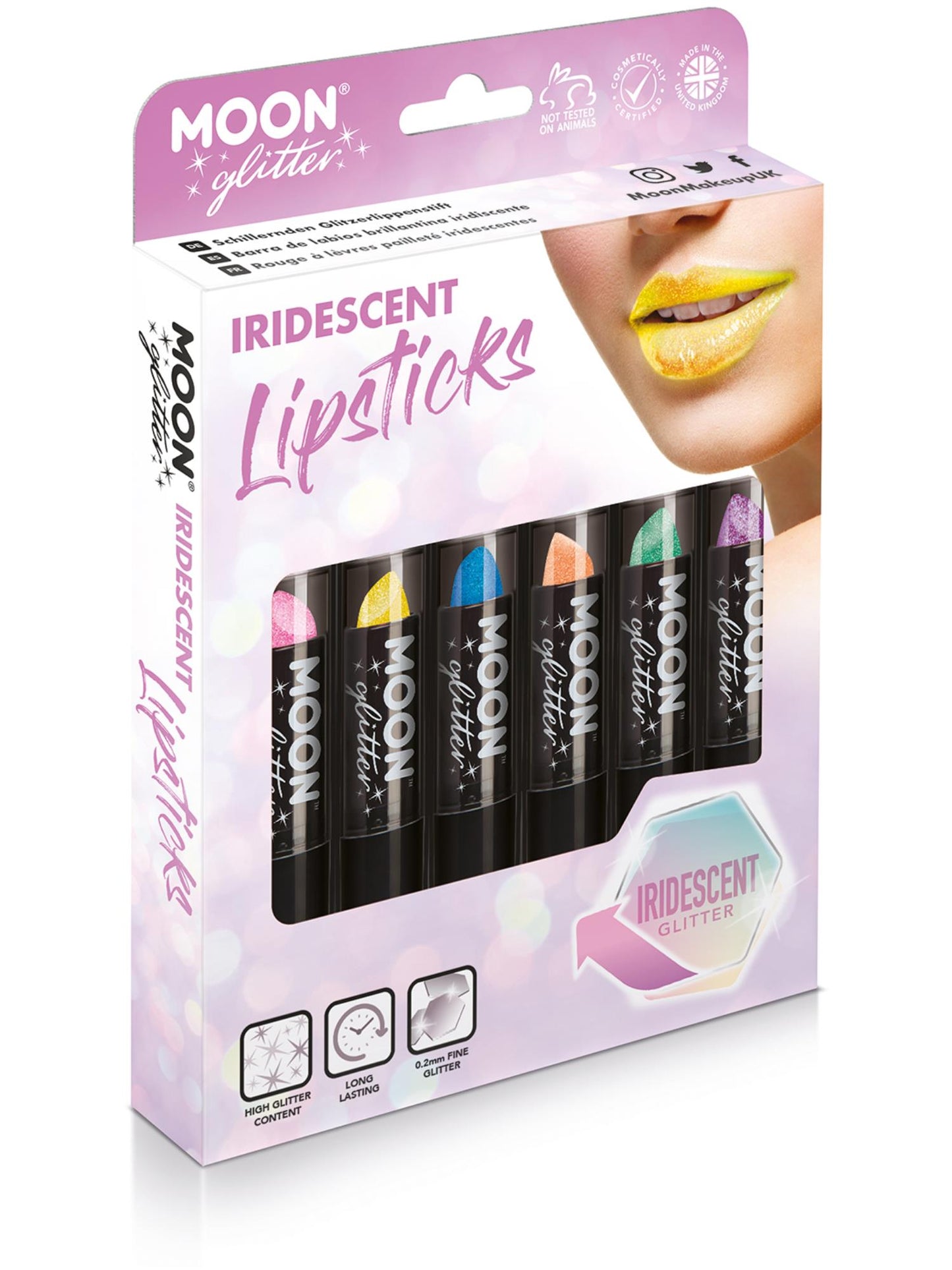 Moon Glitter Iridescent Glitter Lipstick, Assorted Wholesale