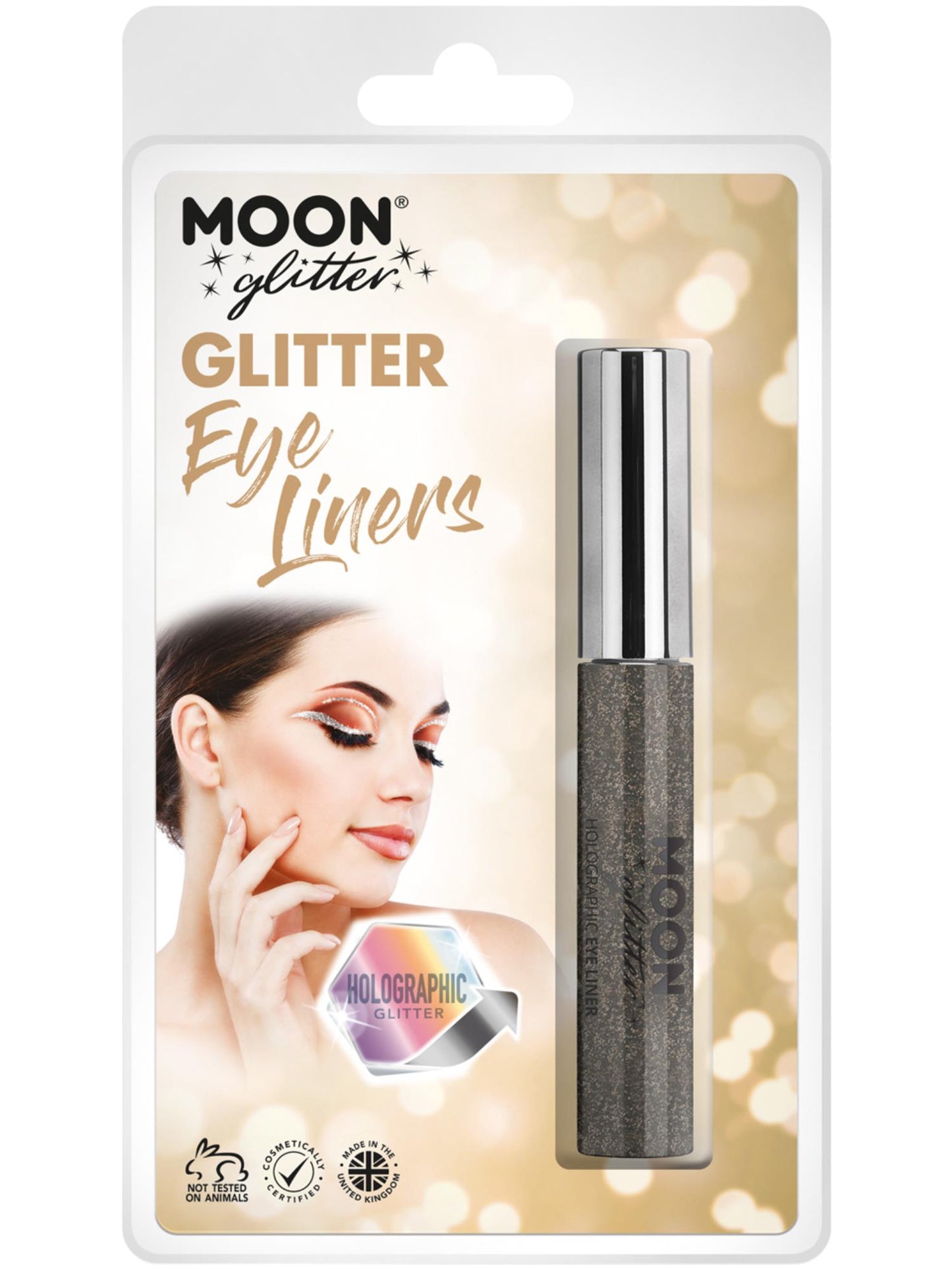 Moon Glitter Holographic Glitter Eye Liner, Black Wholesale