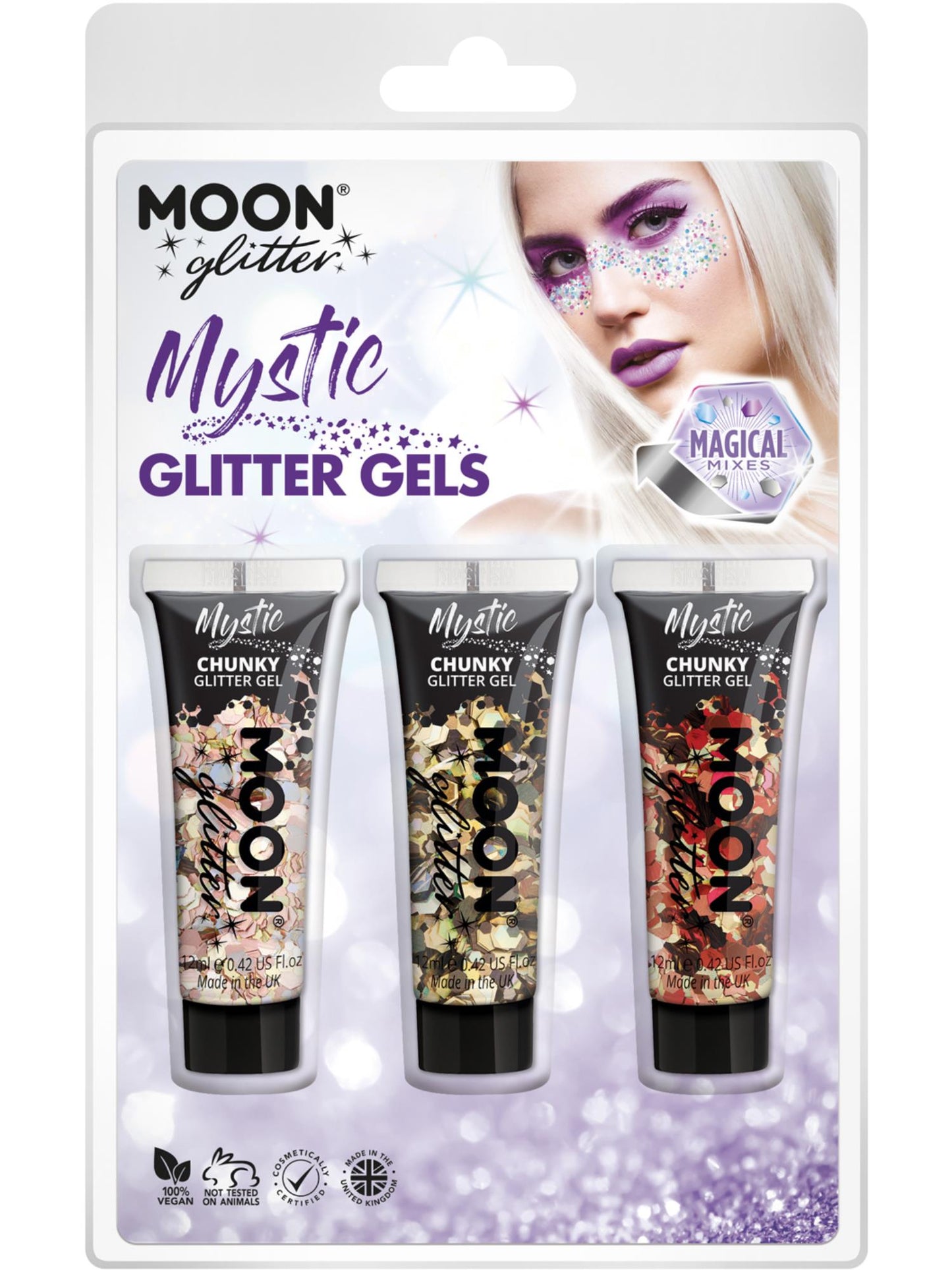 Moon Glitter Mystic Chunky Glitter Gel, Clamshell Wholesale