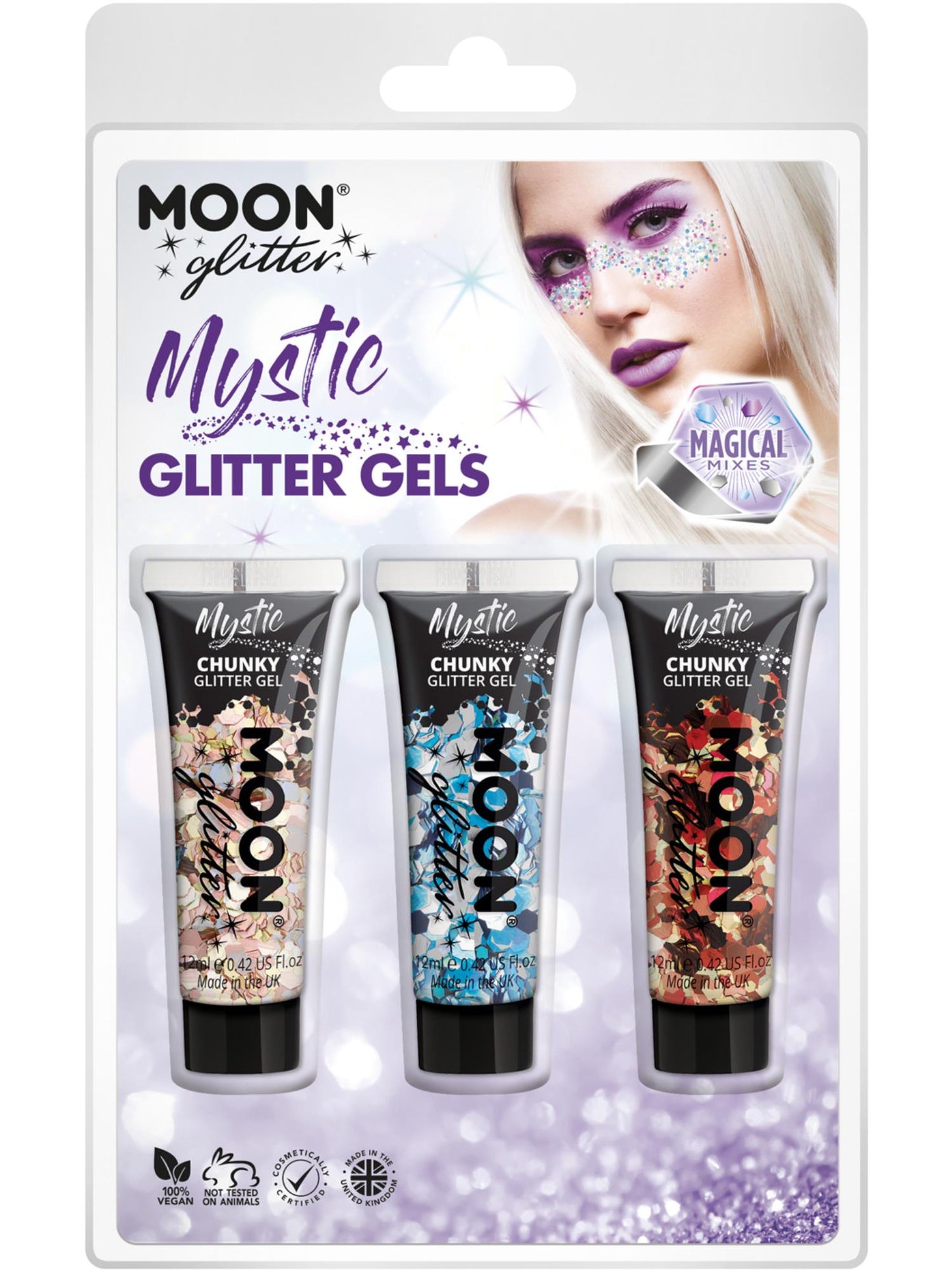 Moon Glitter Mystic Chunky Glitter Gel, Clamshell Wholesale