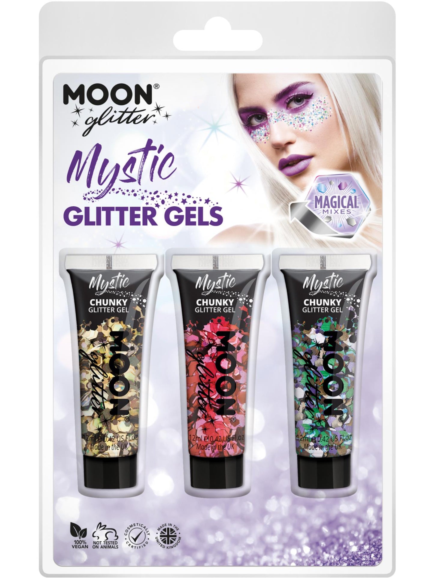 Moon Glitter Mystic Chunky Glitter Gel, Clamshell Wholesale