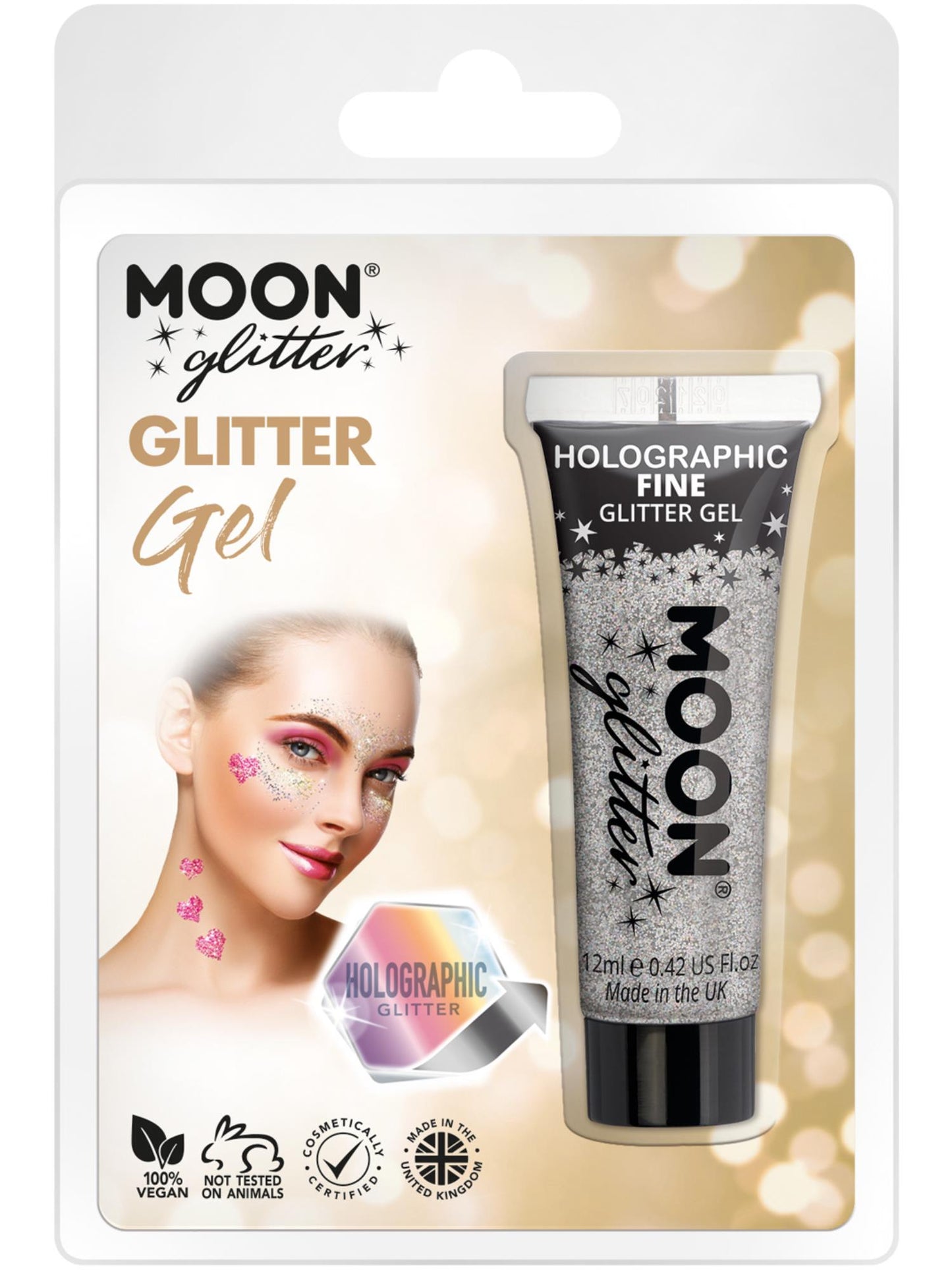 Moon Glitter Holographic Fine Glitter Gel, Silver Wholesale