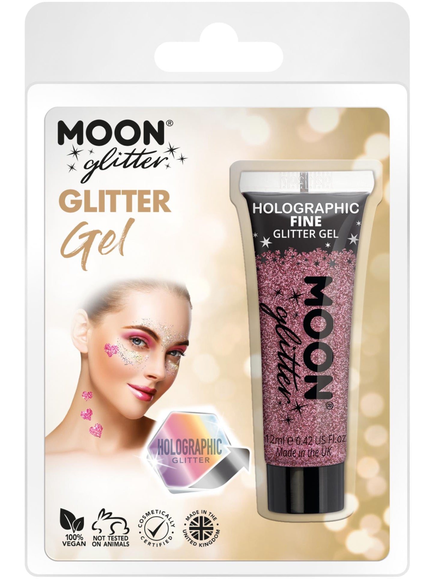 Moon Glitter Holographic Fine Glitter Gel, Pink Wholesale