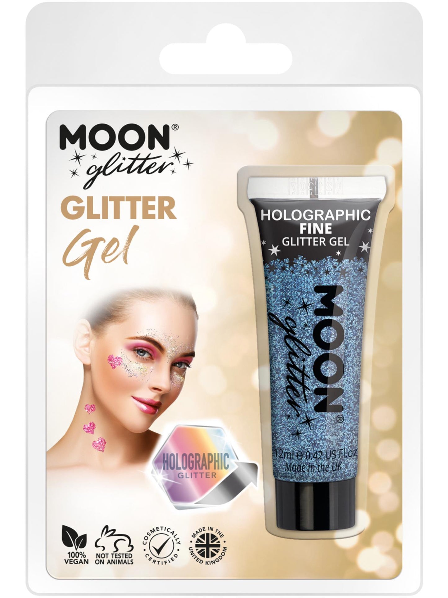 Moon Glitter Holographic Fine Glitter Gel, Blue Wholesale