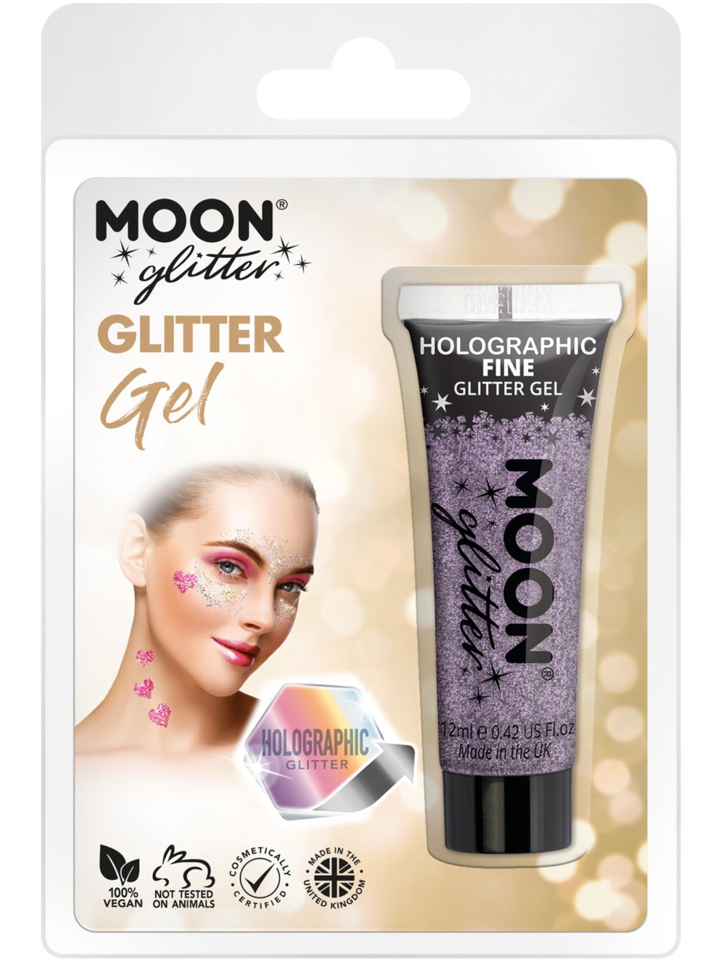 Moon Glitter Holographic Fine Glitter Gel, Purple Wholesale