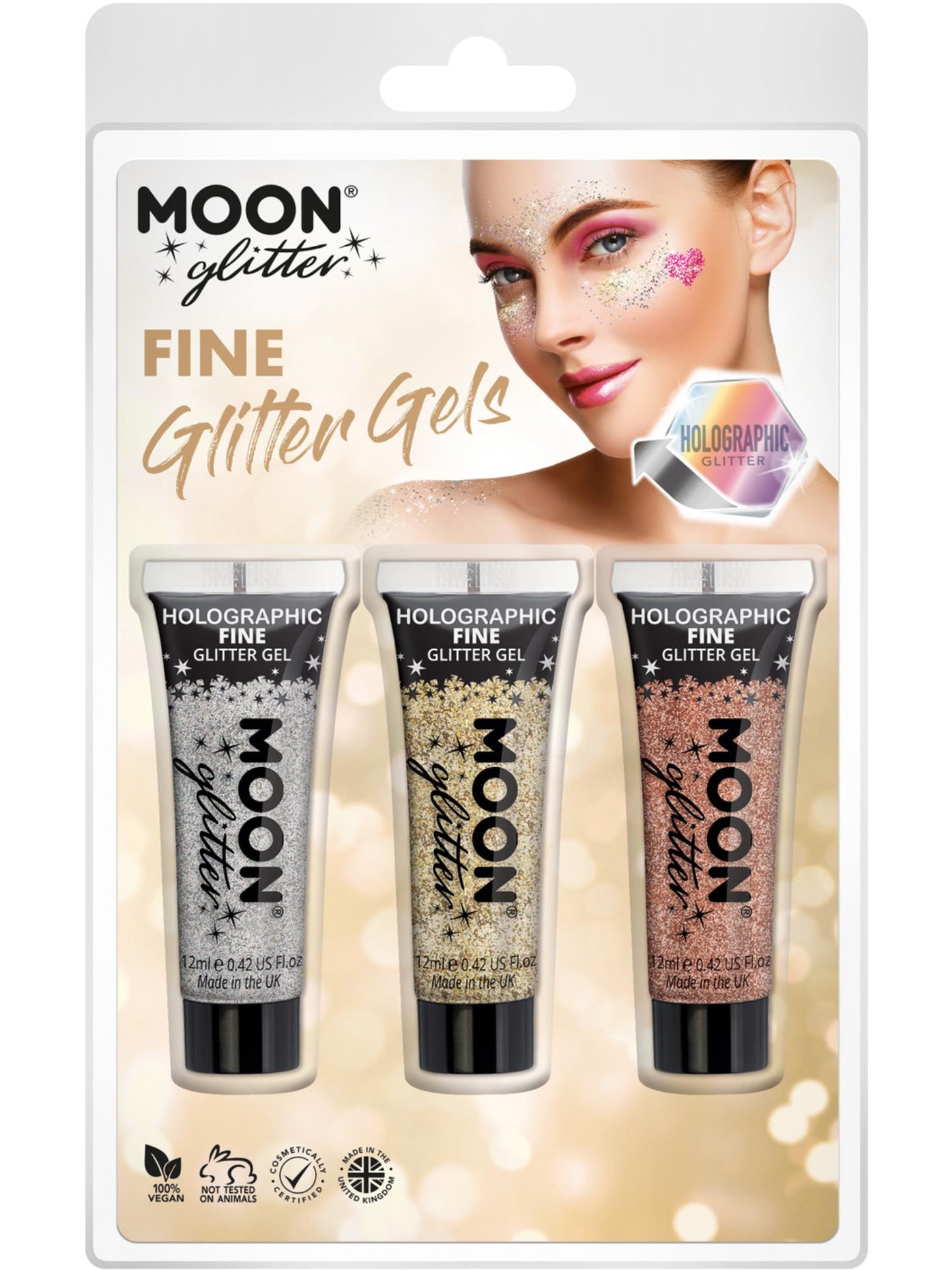 Moon Glitter Holographic Fine Glitter Gel, Wholesale