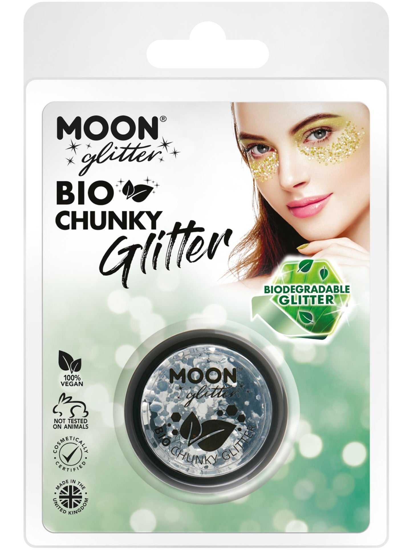 Moon Glitter Bio Chunky Glitter, Silver Wholesale