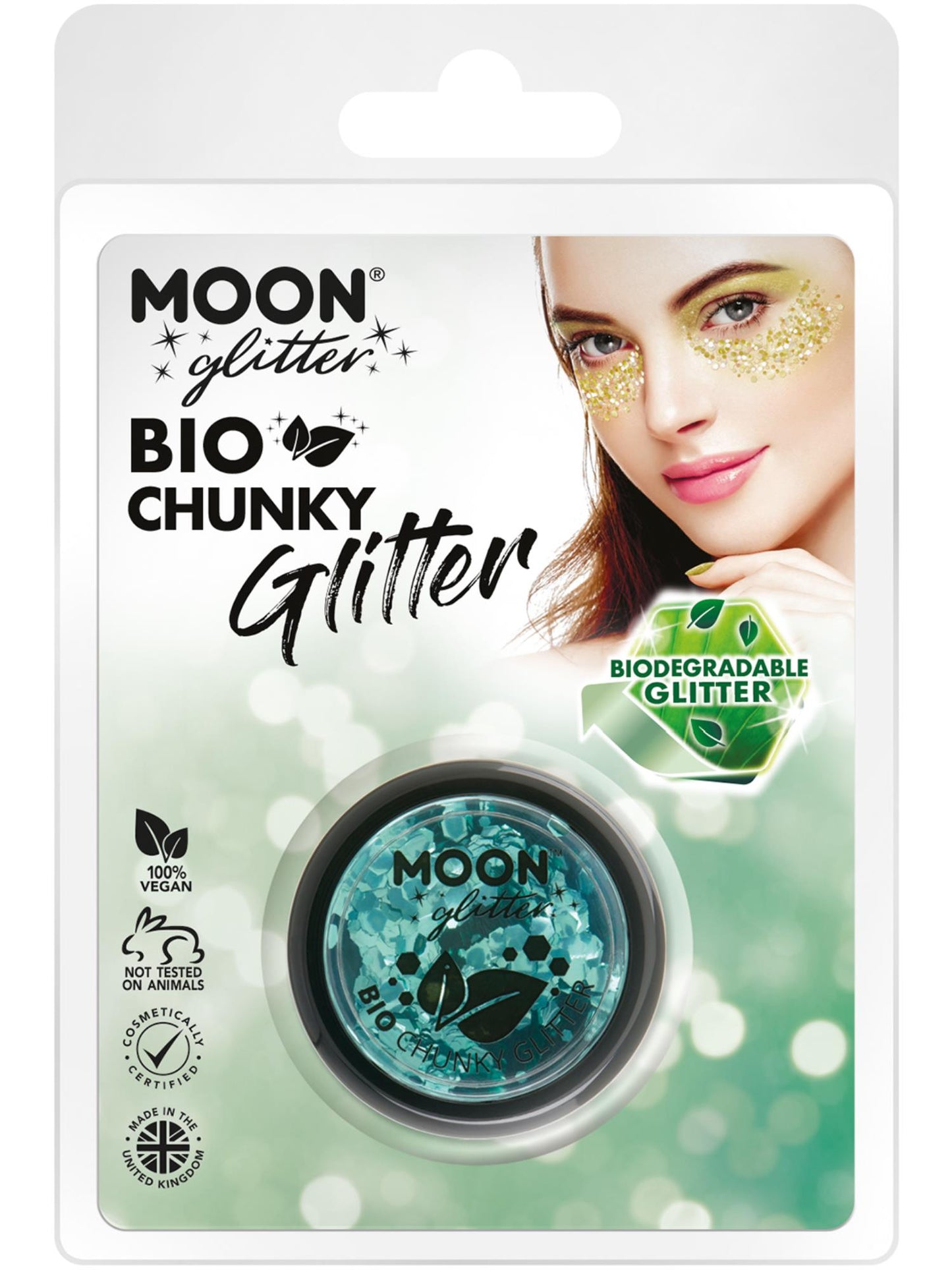 Moon Glitter Bio Chunky Glitter, Turquoise Wholesale