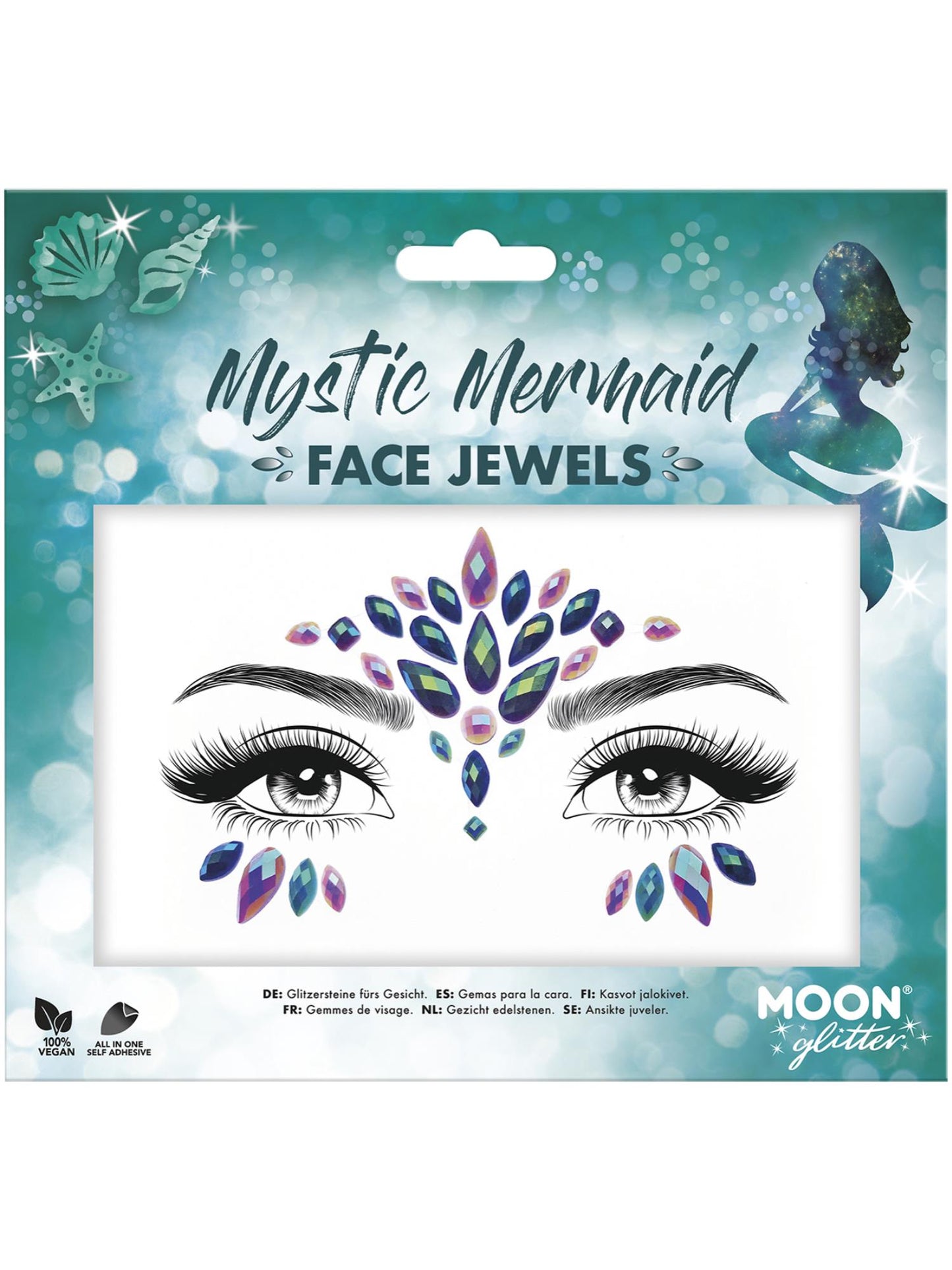 Moon Glitter Face Jewels, Mystic Mermaid Wholesale