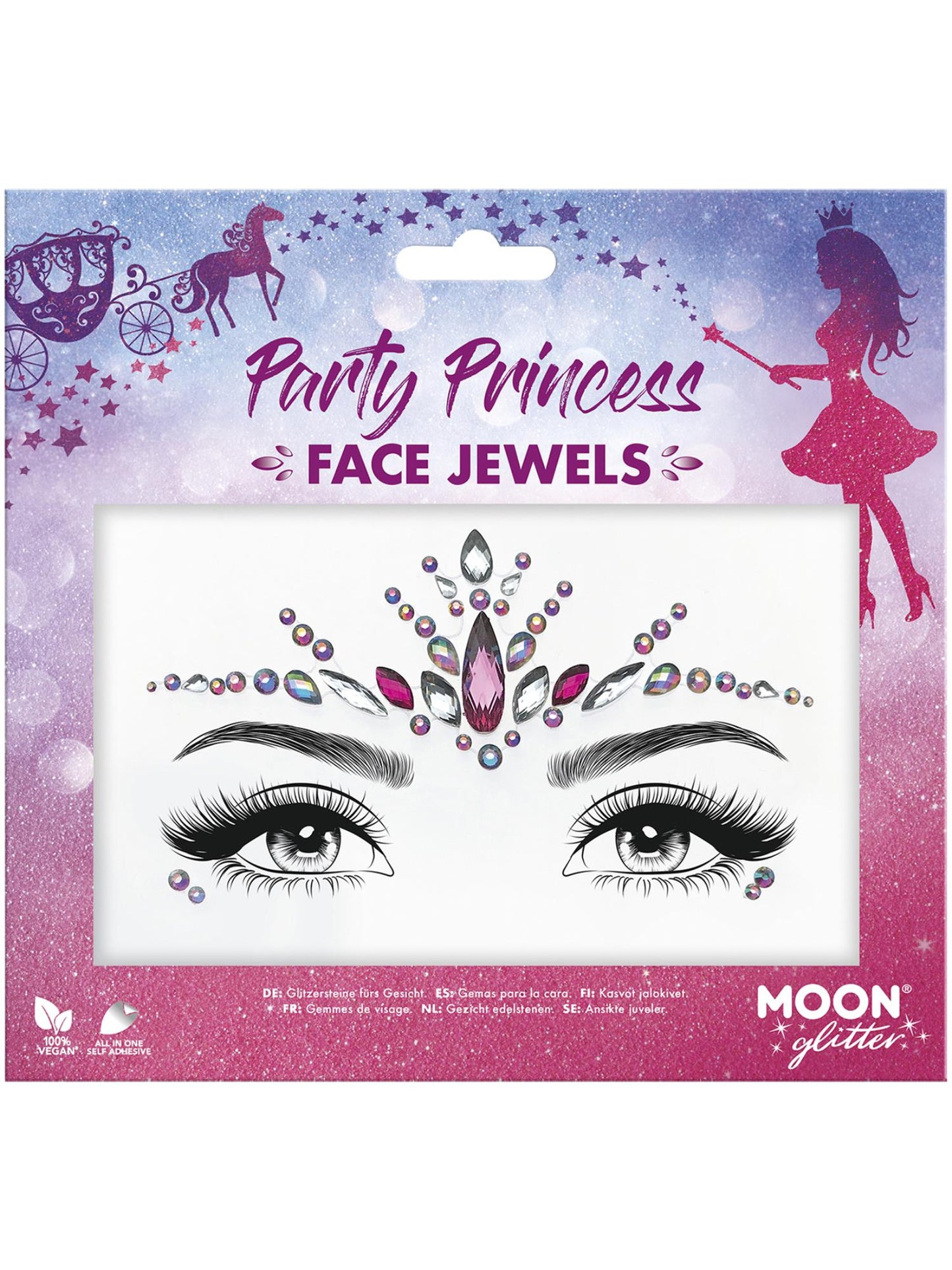 Moon Glitter Face Jewels, Party Princess Wholesale