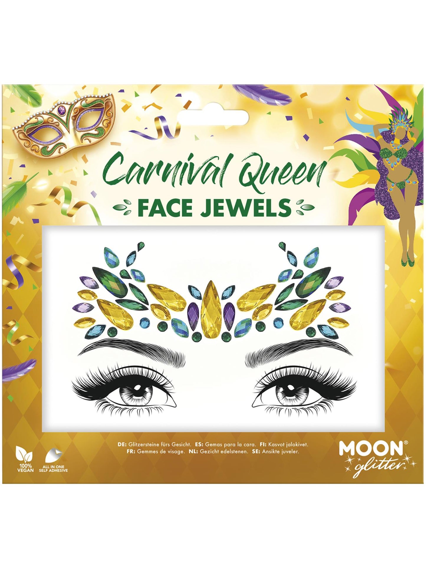 Moon Glitter Face Jewels, Carnival Queen Wholesale