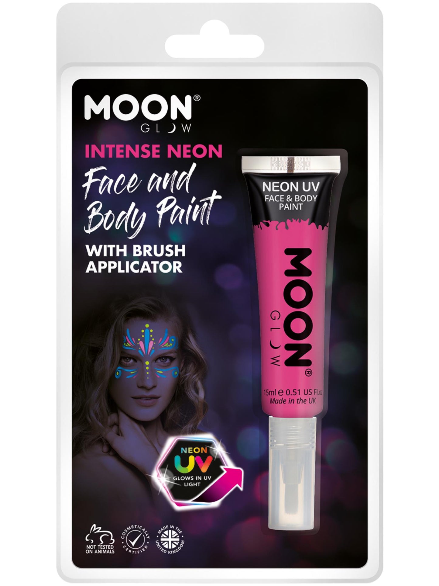Moon Glow Intense Neon UV Face Paint, Hot Pink Wholesale