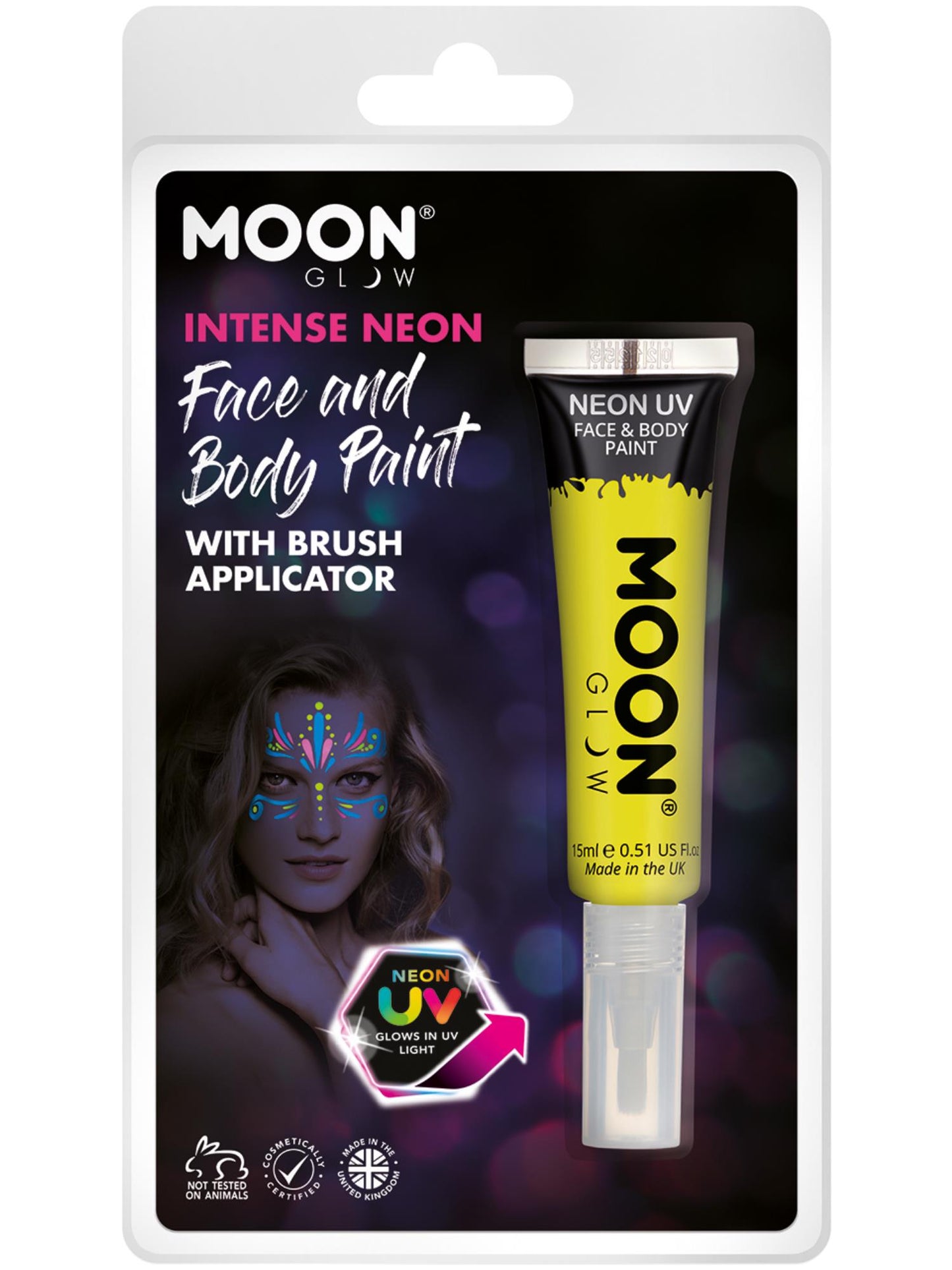 Moon Glow Intense Neon UV Face Paint, Yellow Wholesale
