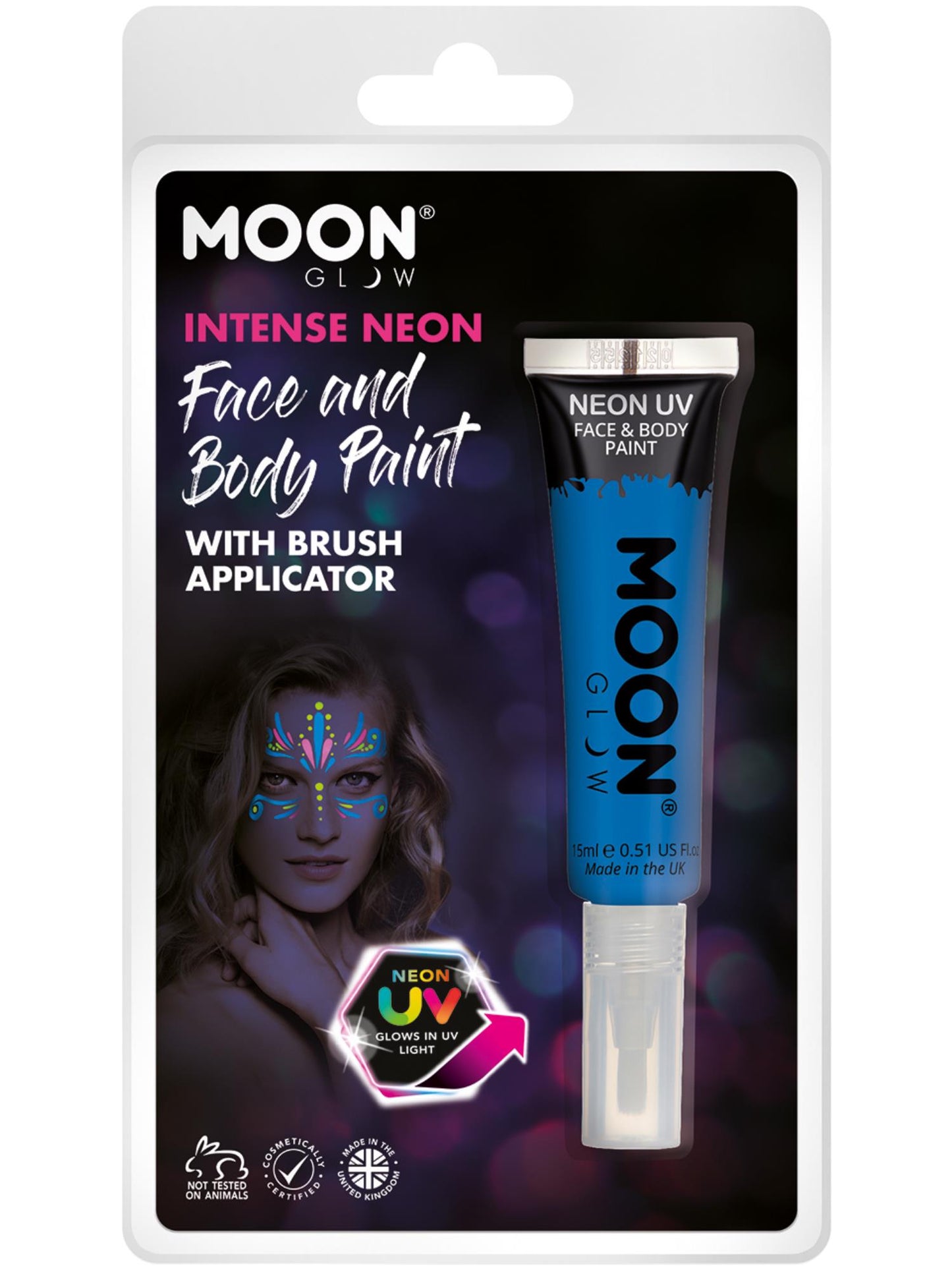 Moon Glow Intense Neon UV Face Paint, Blue Wholesale