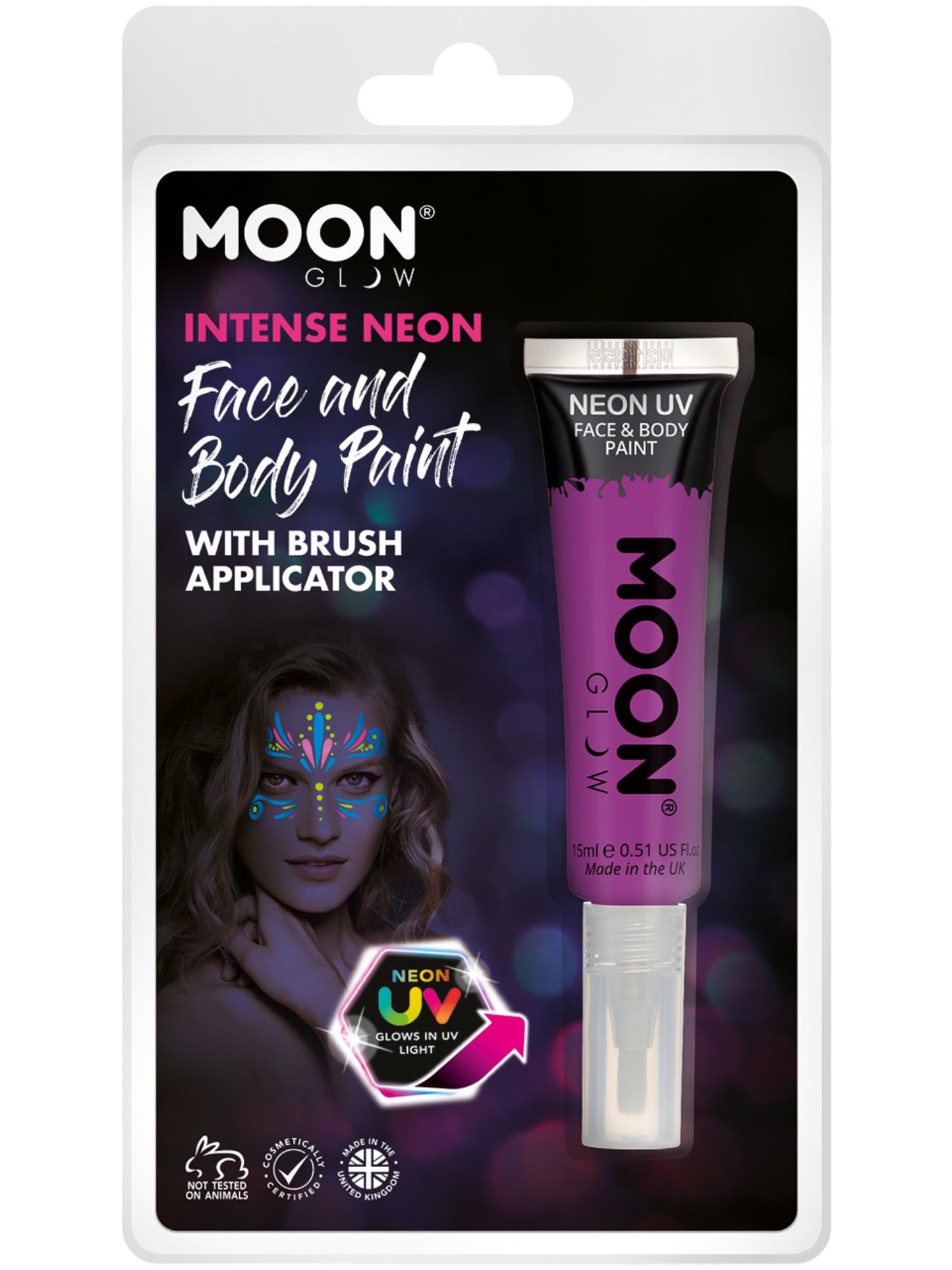 Moon Glow Intense Neon UV Face Paint, Purple Wholesale