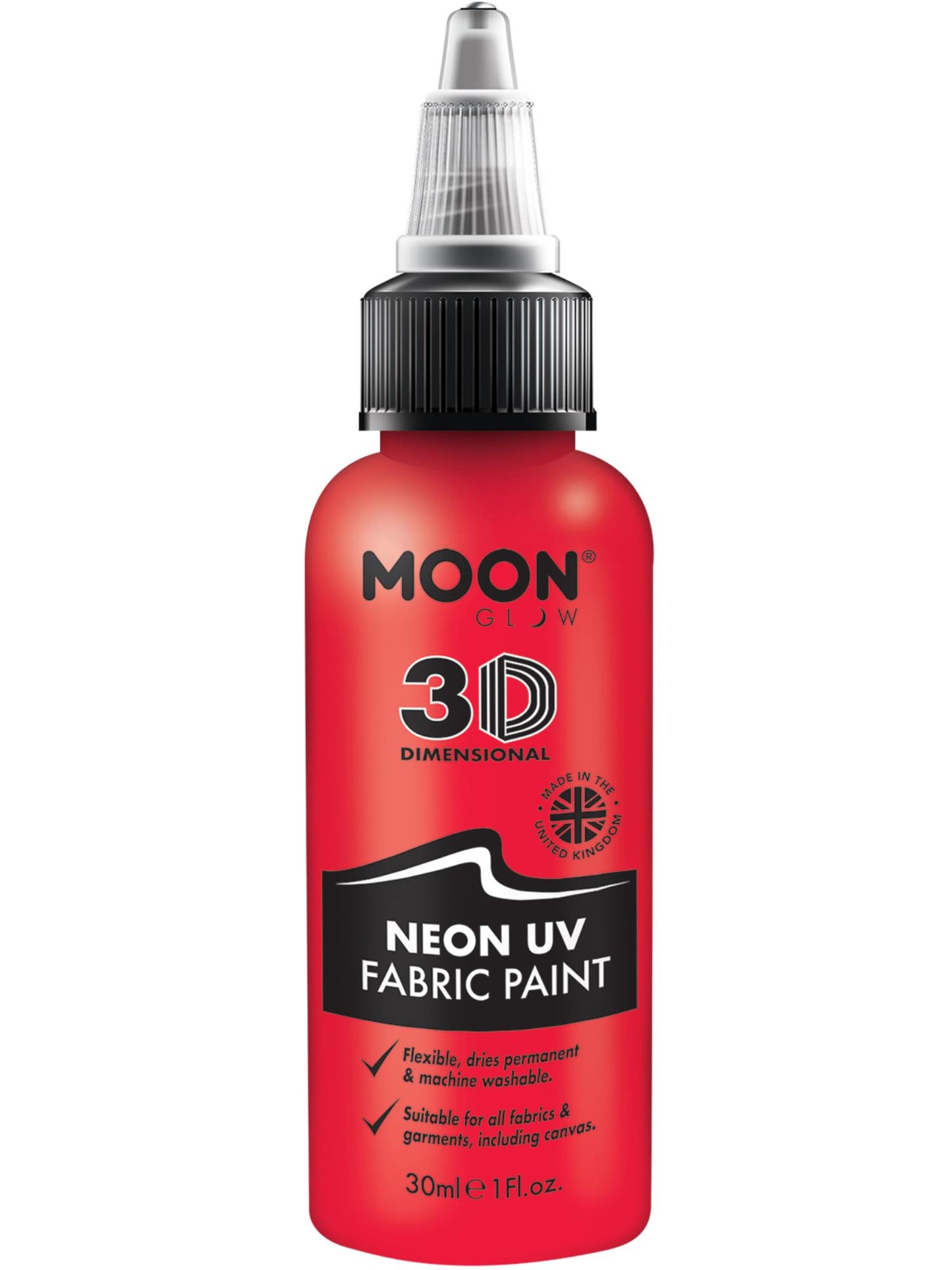 Moon Glow - Neon UV Intense Fabric Paint, Red Wholesale