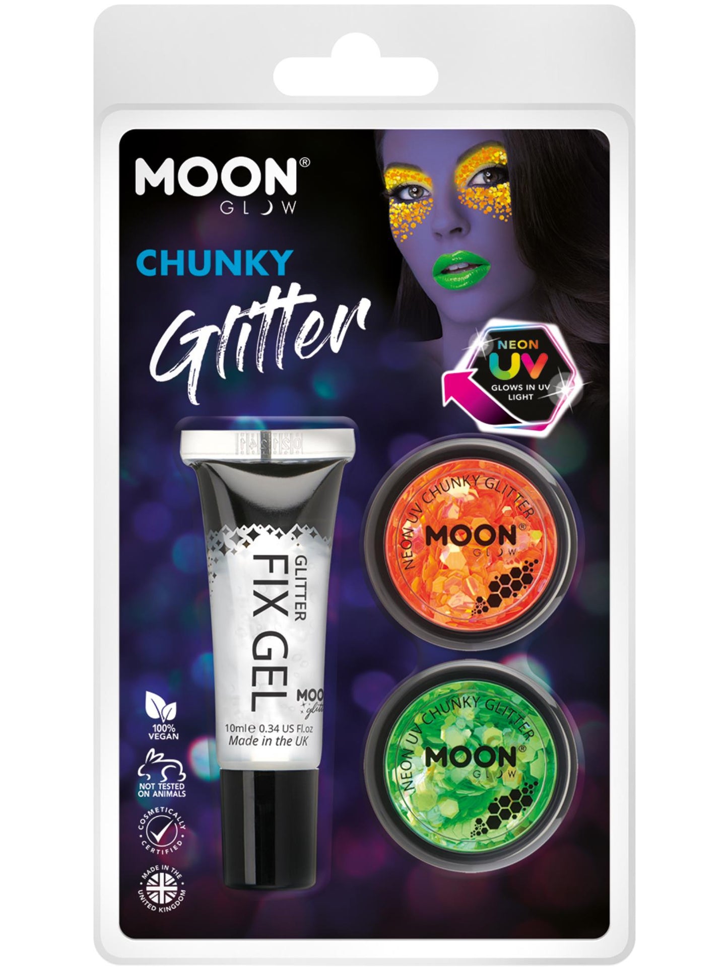 Moon Glow - Neon UV Chunky Glitter, Wholesale