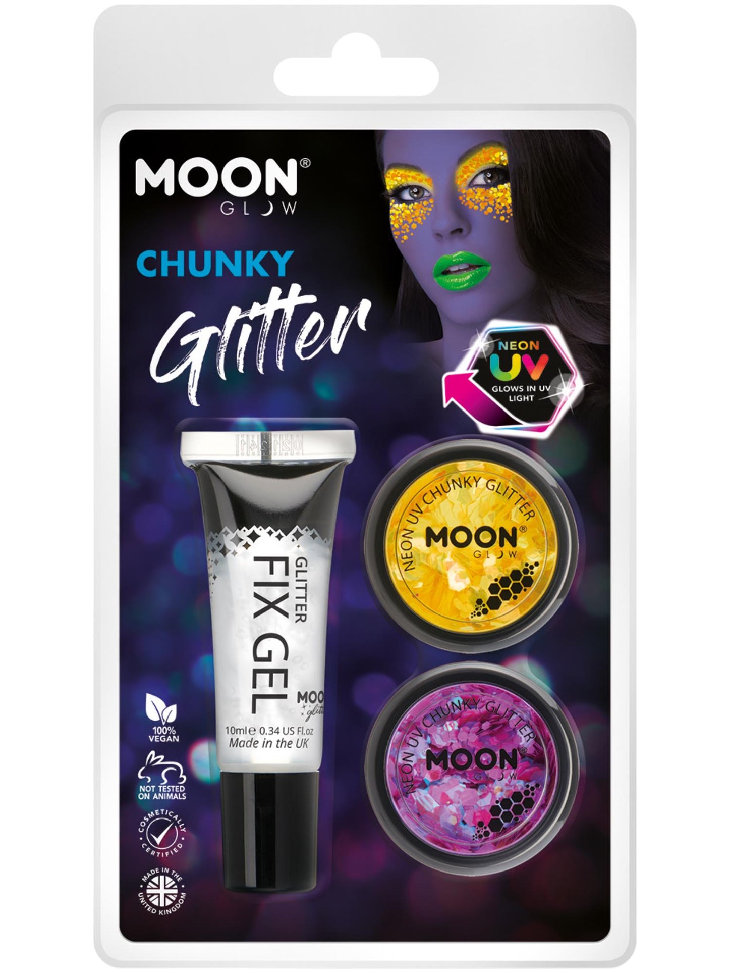 Moon Glow - Neon UV Chunky Glitter, Wholesale
