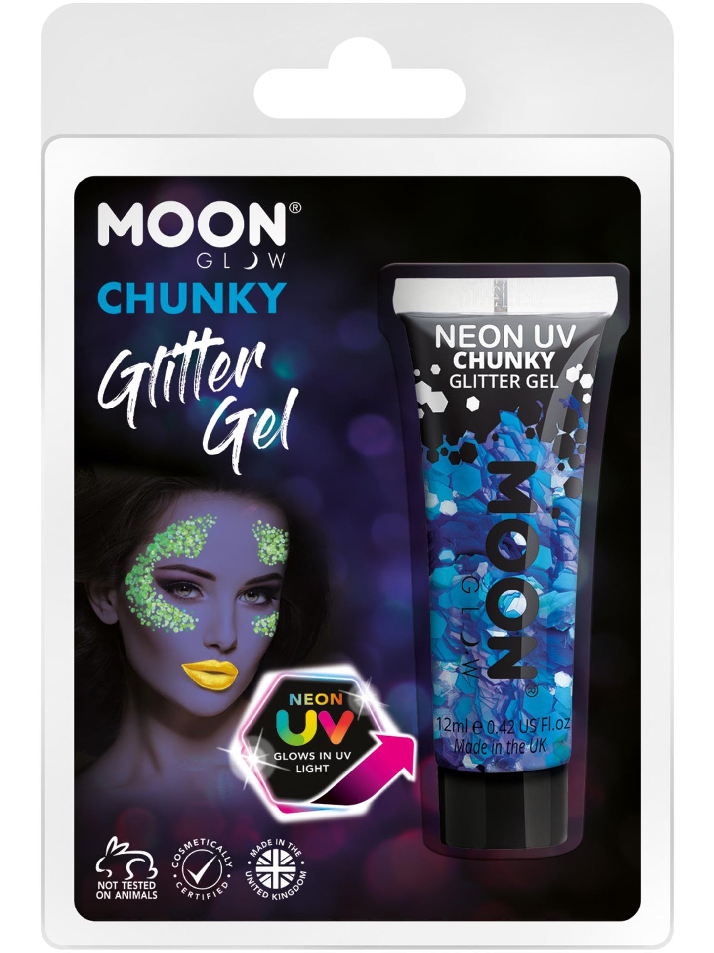 Moon Glow - Neon UV Chunky Glitter Gel, Blue Wholesale