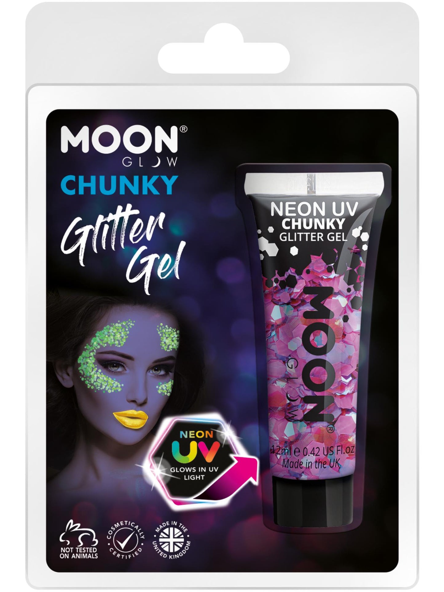 Moon Glow - Neon UV Chunky Glitter Gel, Purple Wholesale