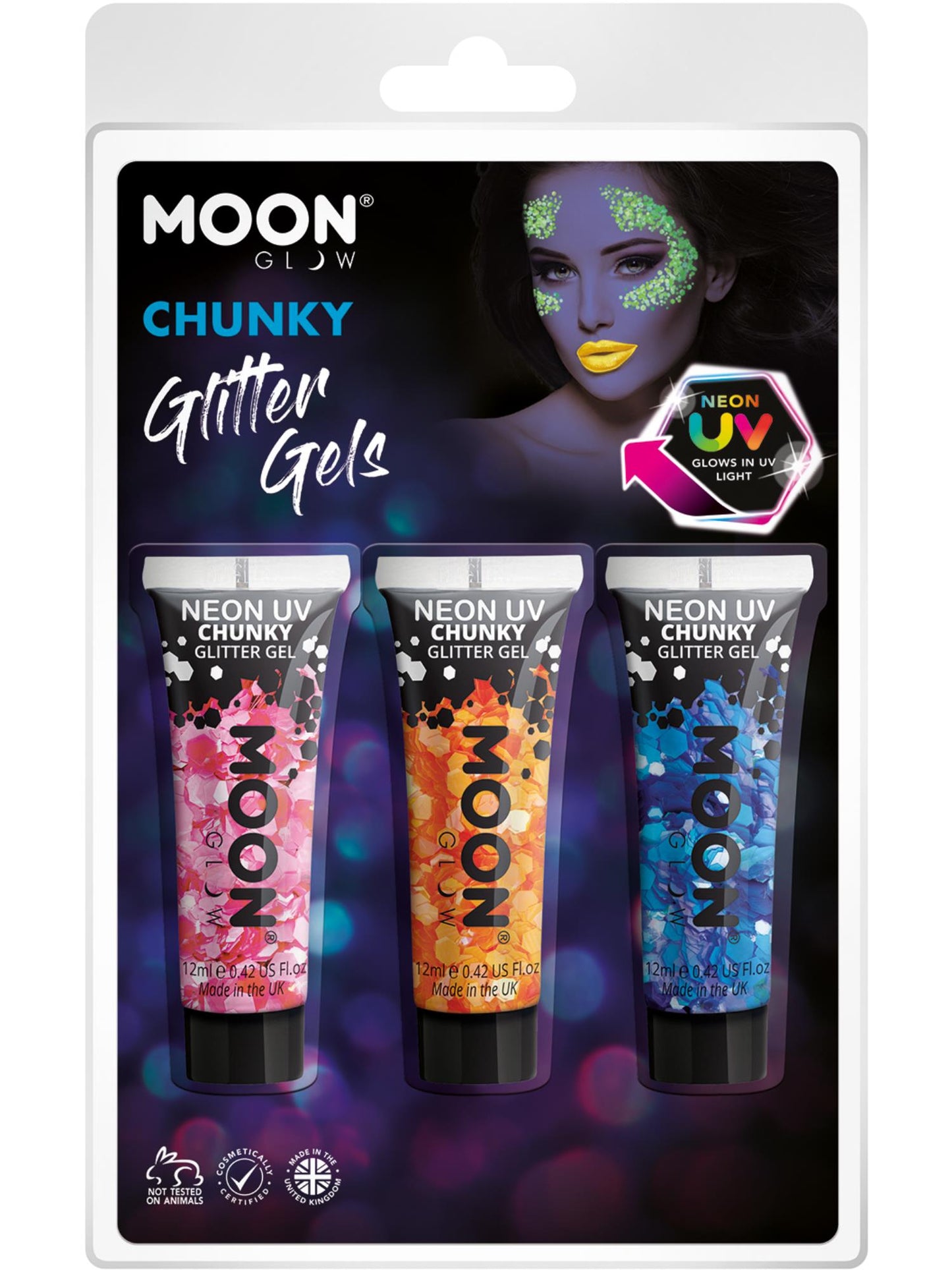 Moon Glow - Neon UV Chunky Glitter Gel, Wholesale