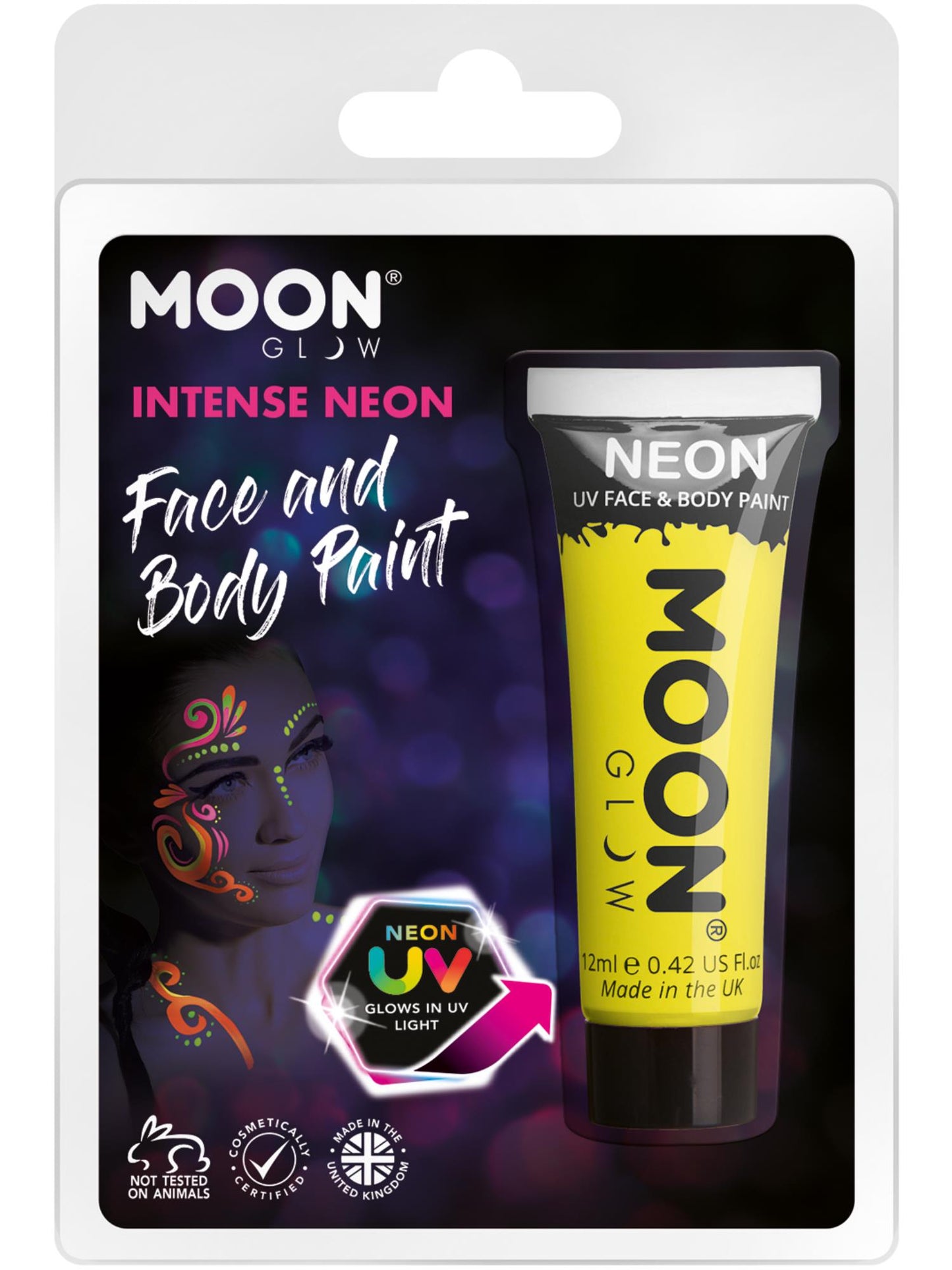 Moon Glow Intense Neon UV Face Paint, Intense Yell Wholesale