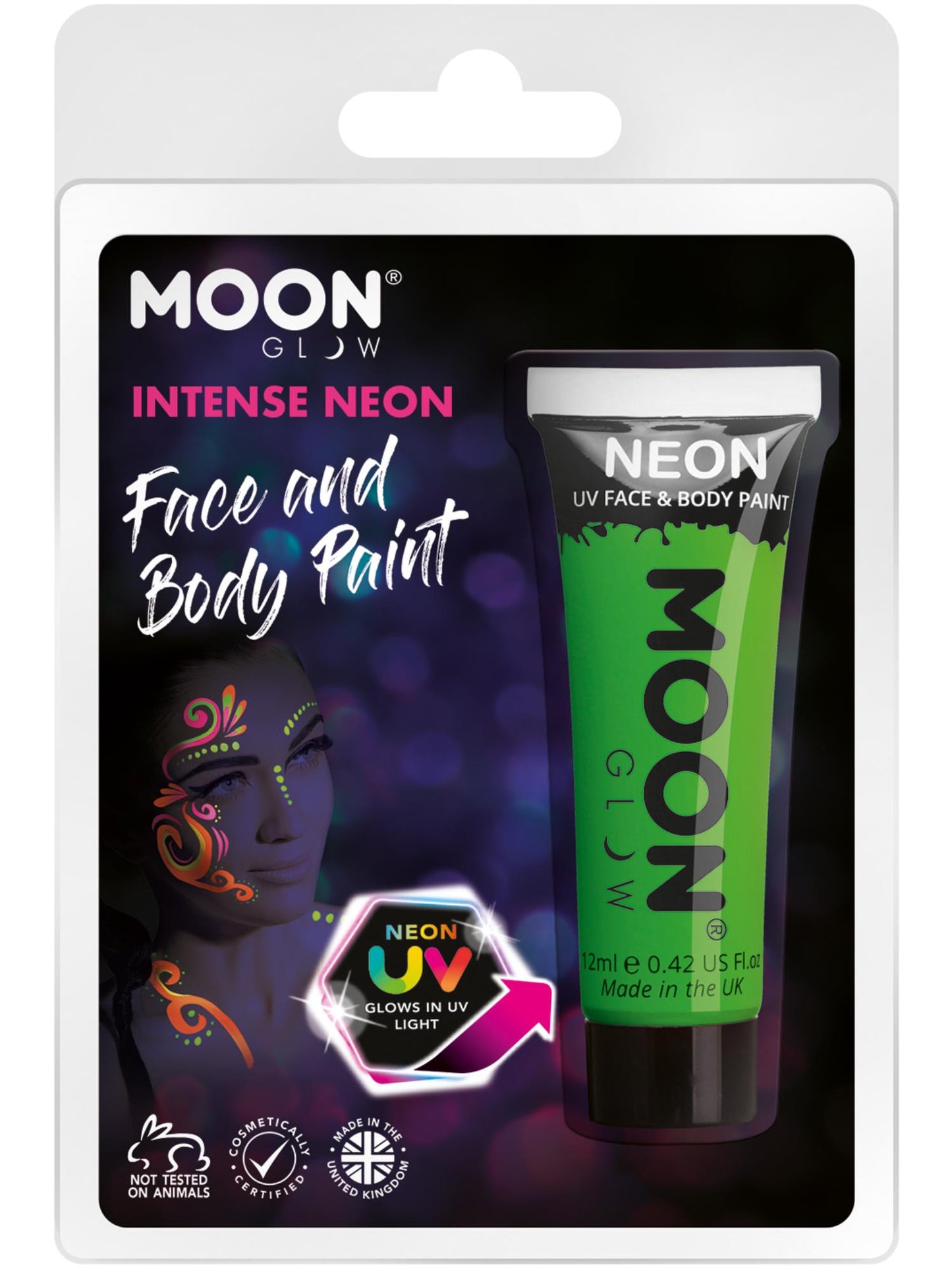 Moon Glow Intense Neon UV Face Paint, Intense Gree Wholesale