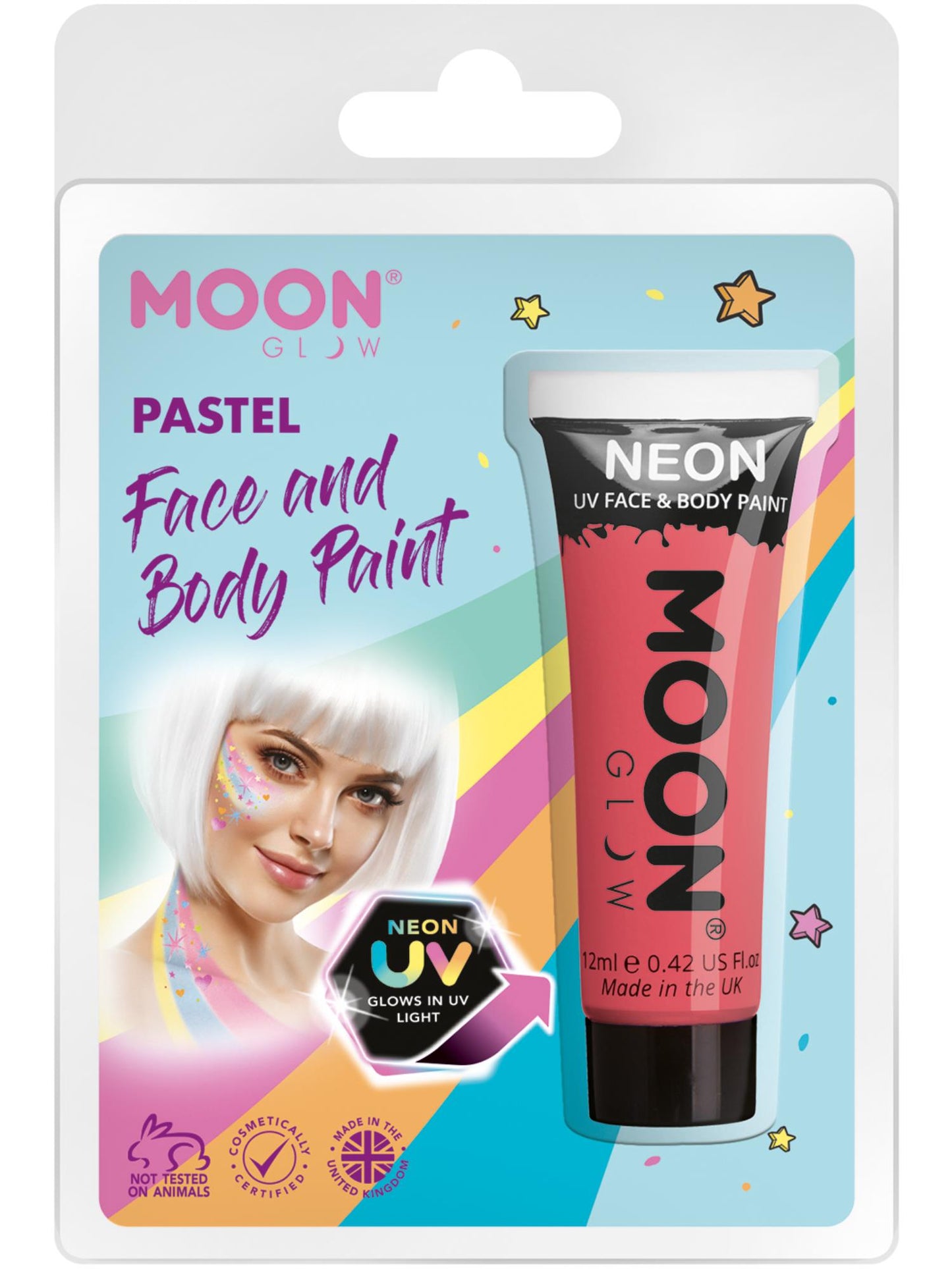 Moon Glow Pastel Neon UV Face Paint, Pastel Coral Wholesale