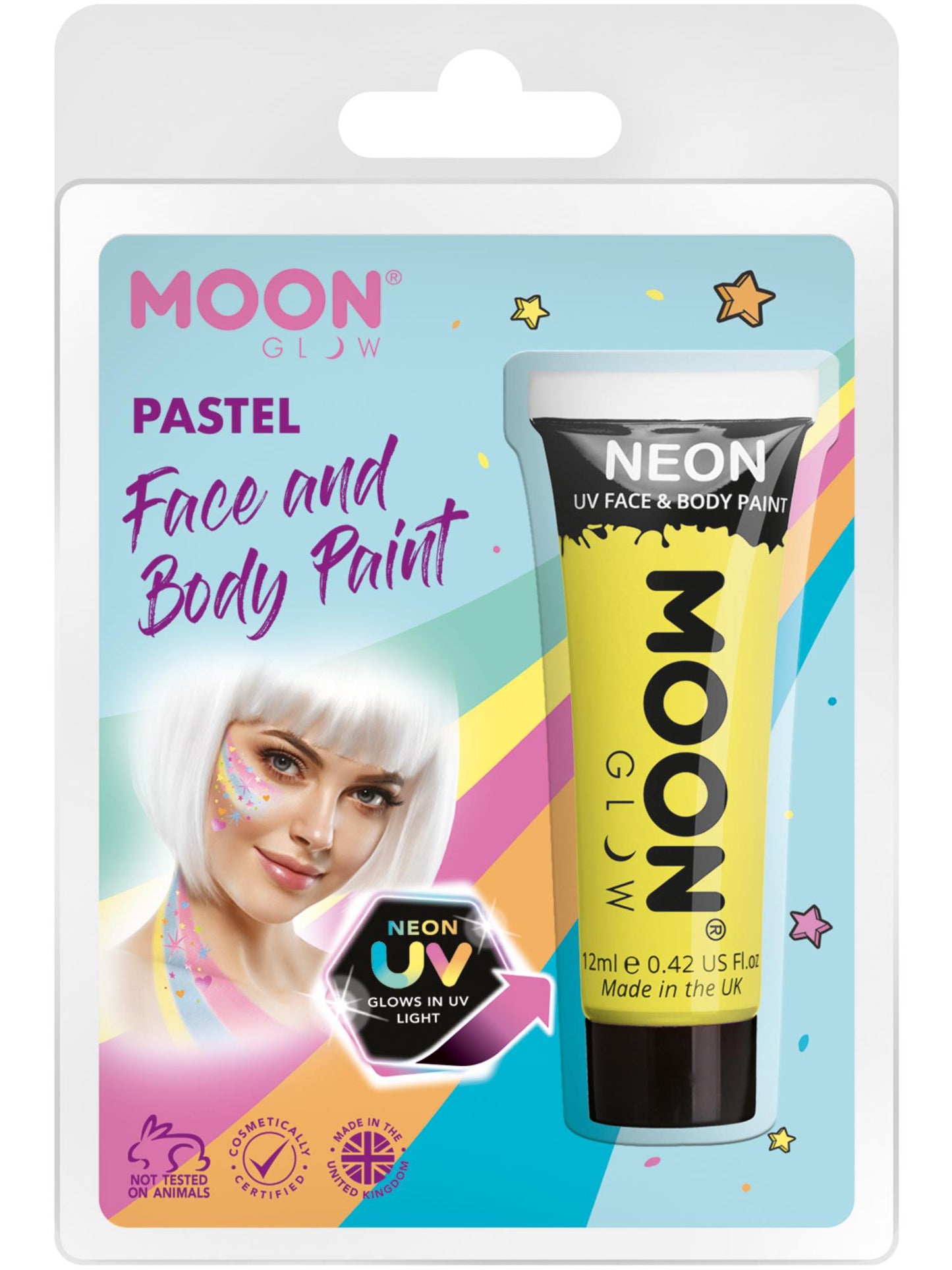 Moon Glow Pastel Neon UV Face Paint, Yellow Wholesale