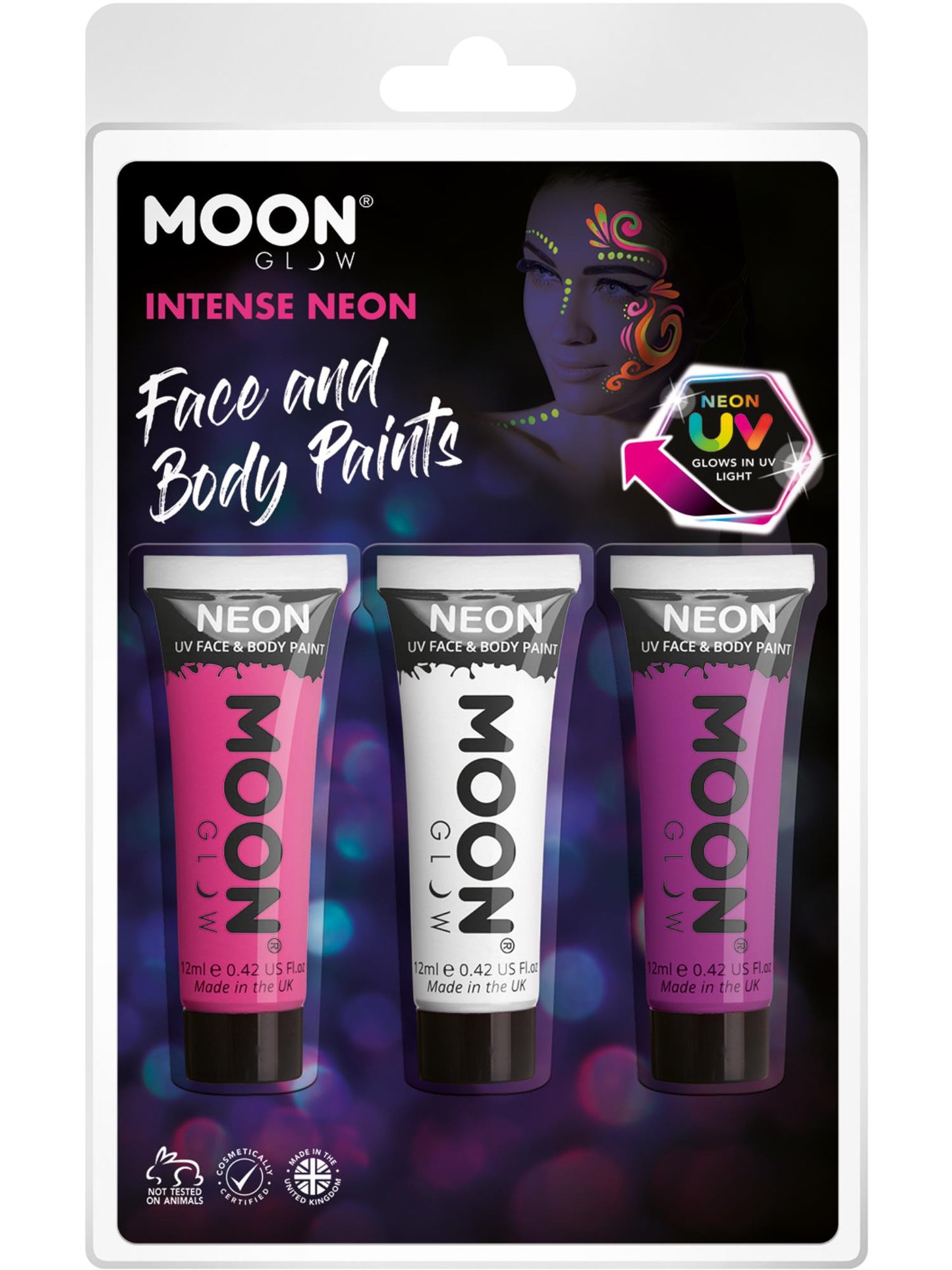 Moon Glow Intense Neon UV Face Paint, Hot Pink Wholesale