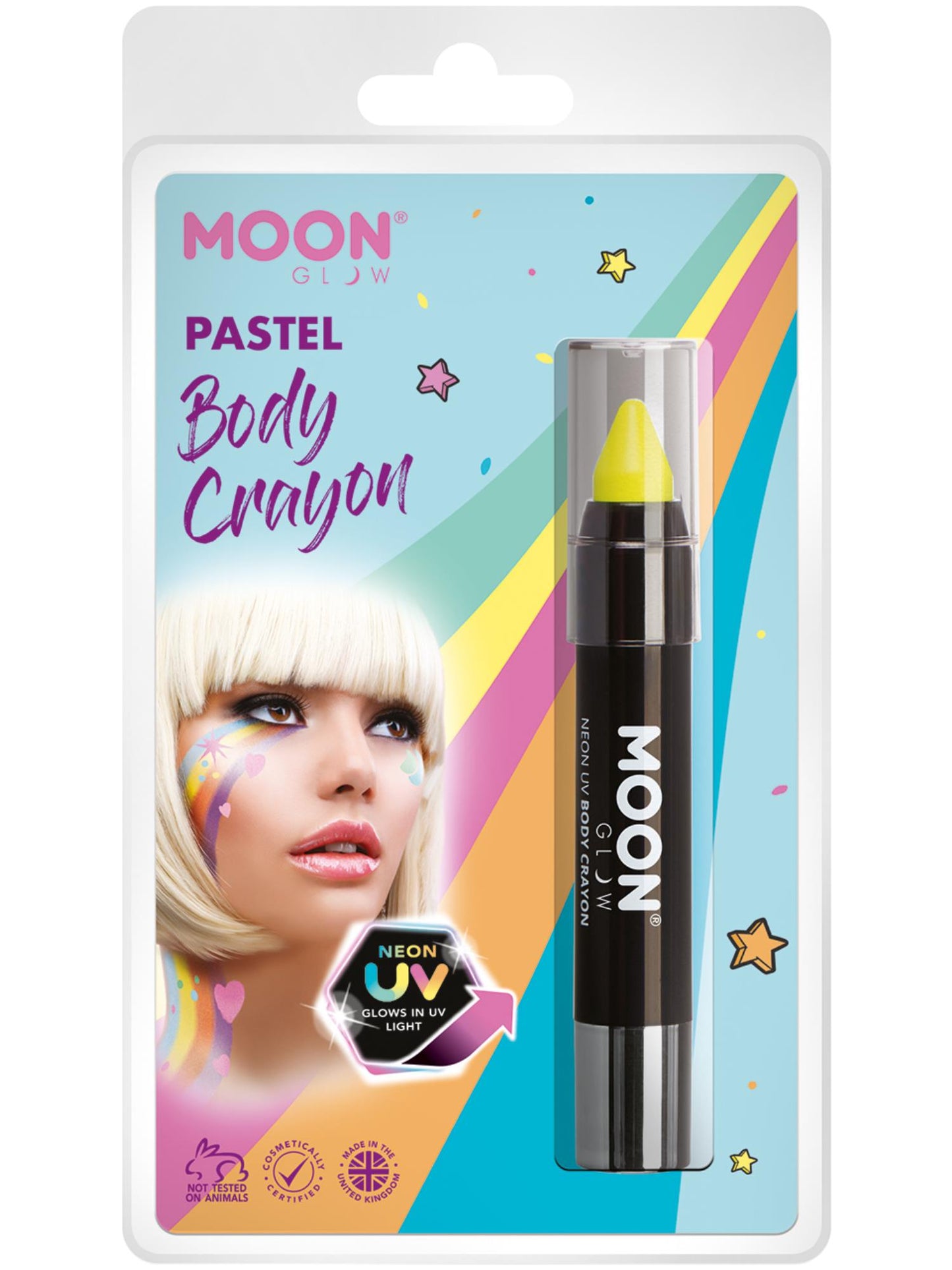 Moon Glow Pastel Neon UV Body Crayons, Pastel Yell Wholesale