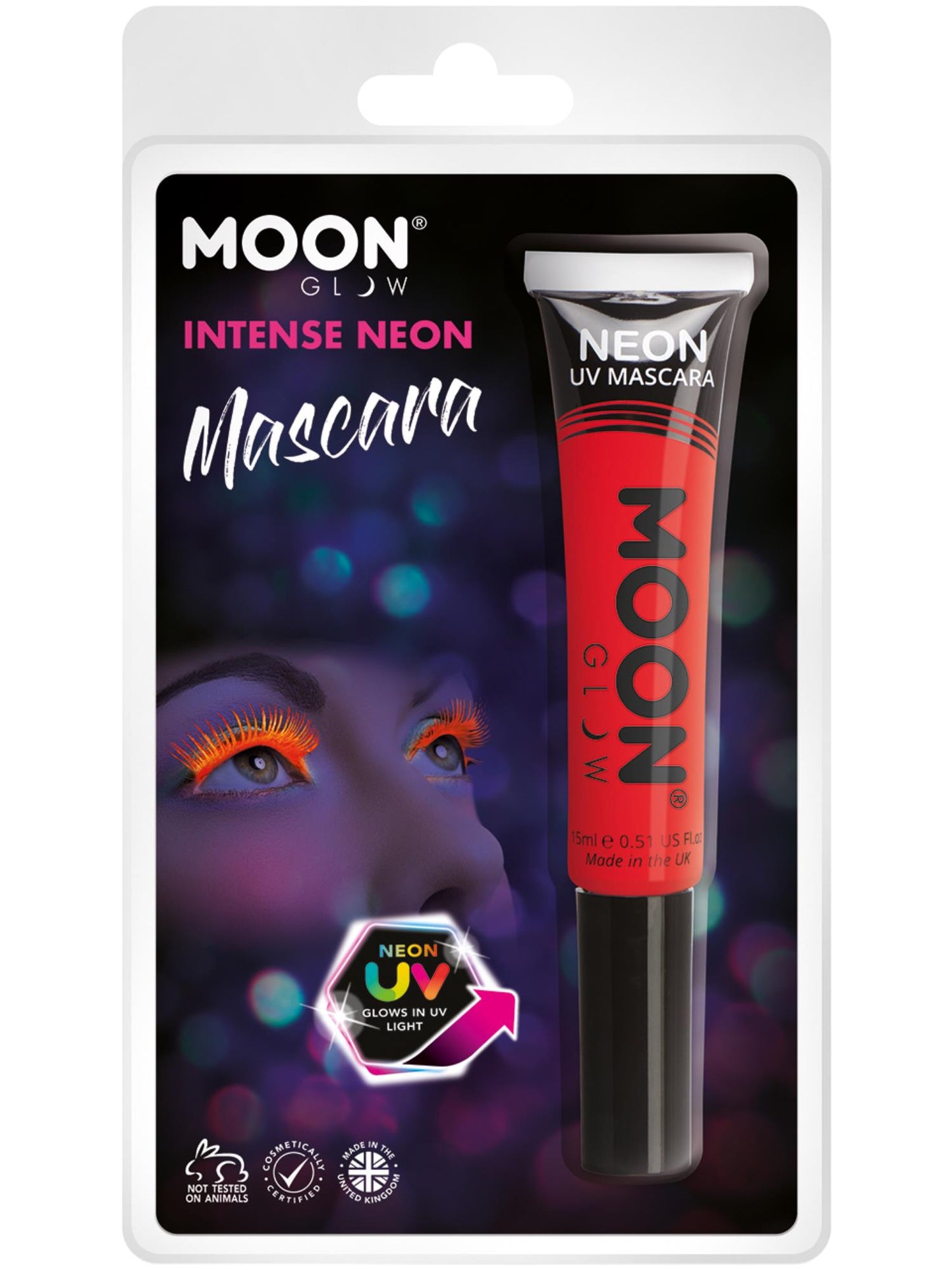 Moon Glow Intense Neon UV Mascara, Intense Red Wholesale
