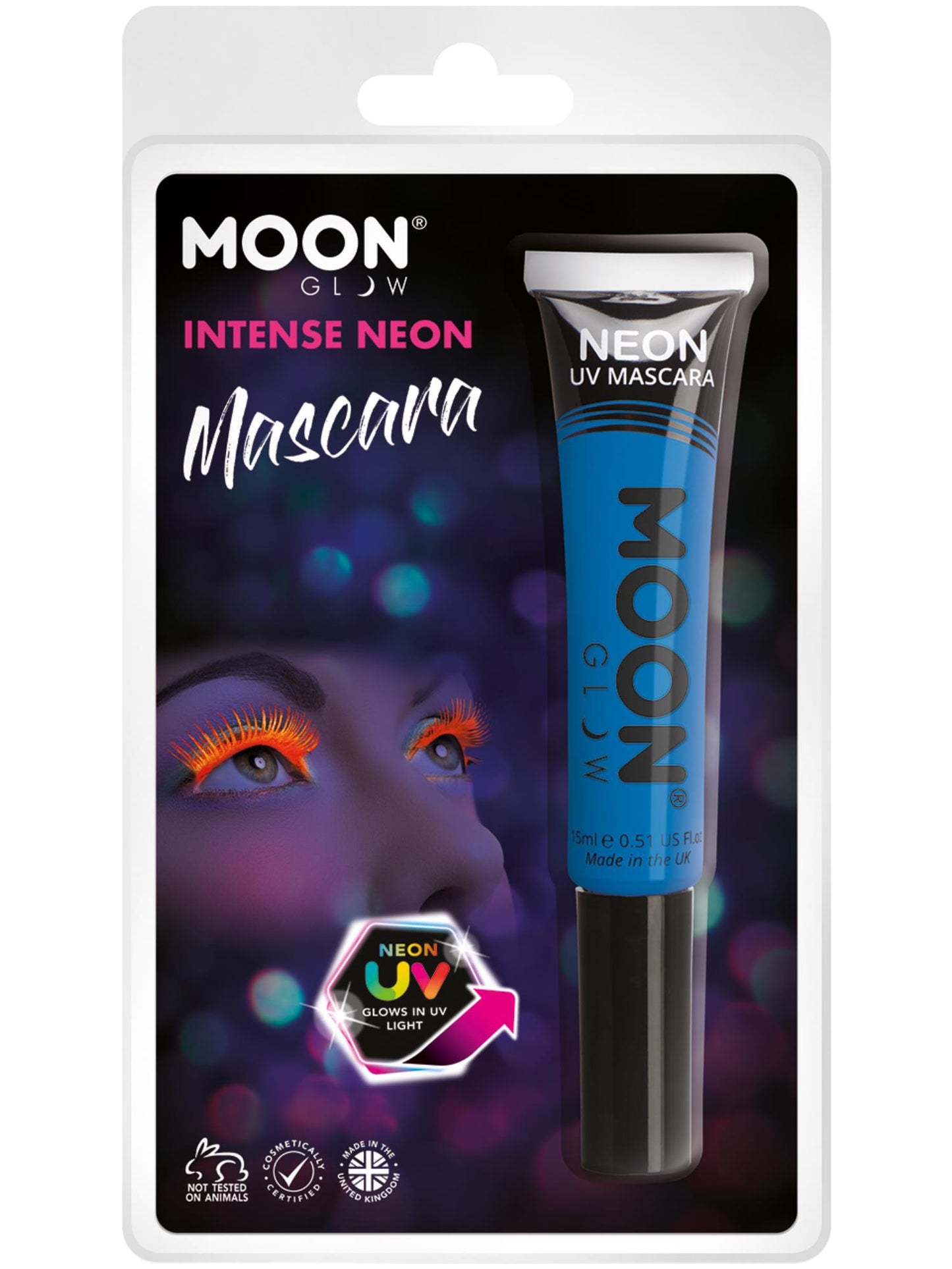 Moon Glow Intense Neon UV Mascara, Intense Blue Wholesale