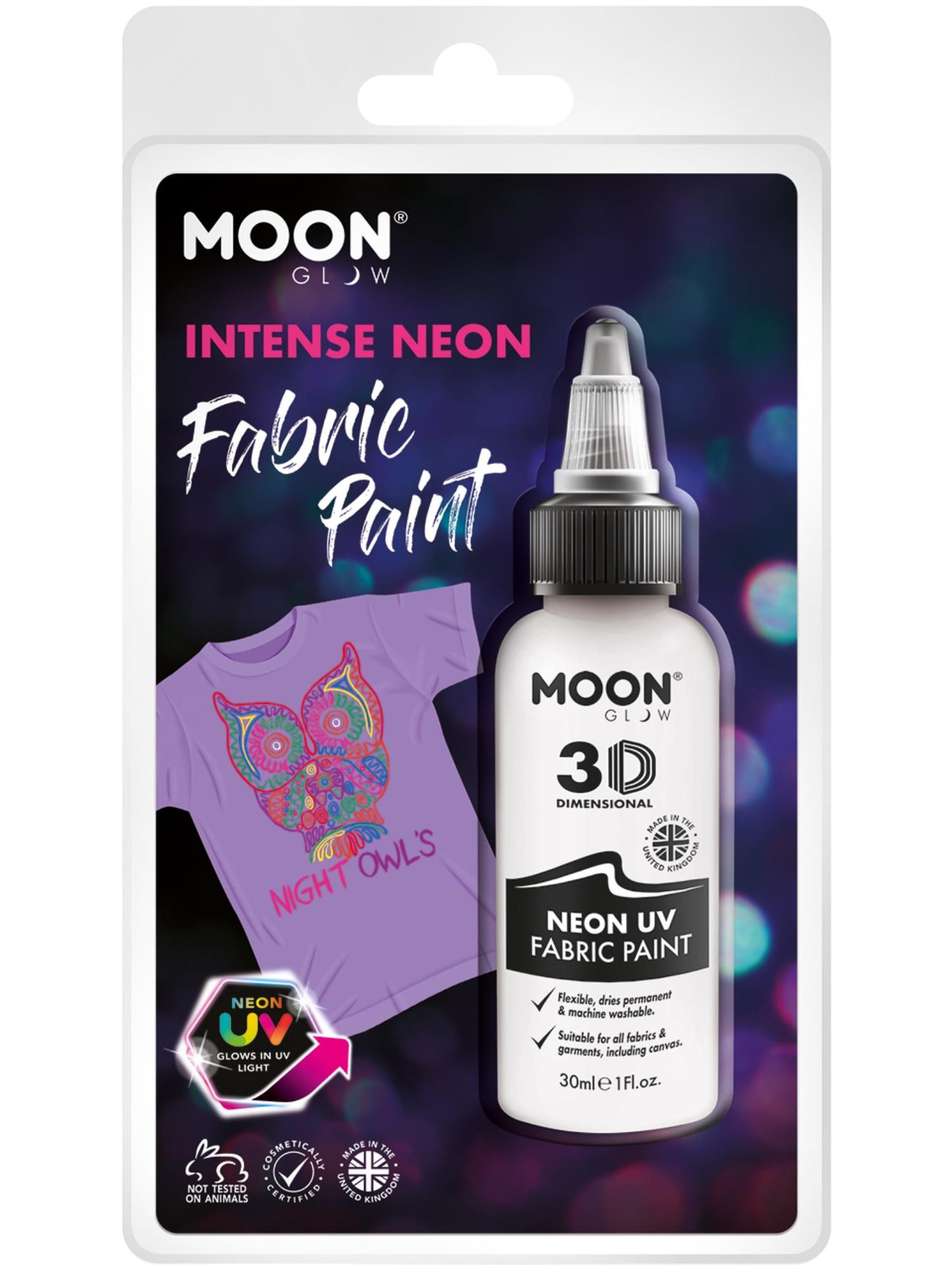 Moon Glow - Neon UV Intense Fabric Paint, White Wholesale