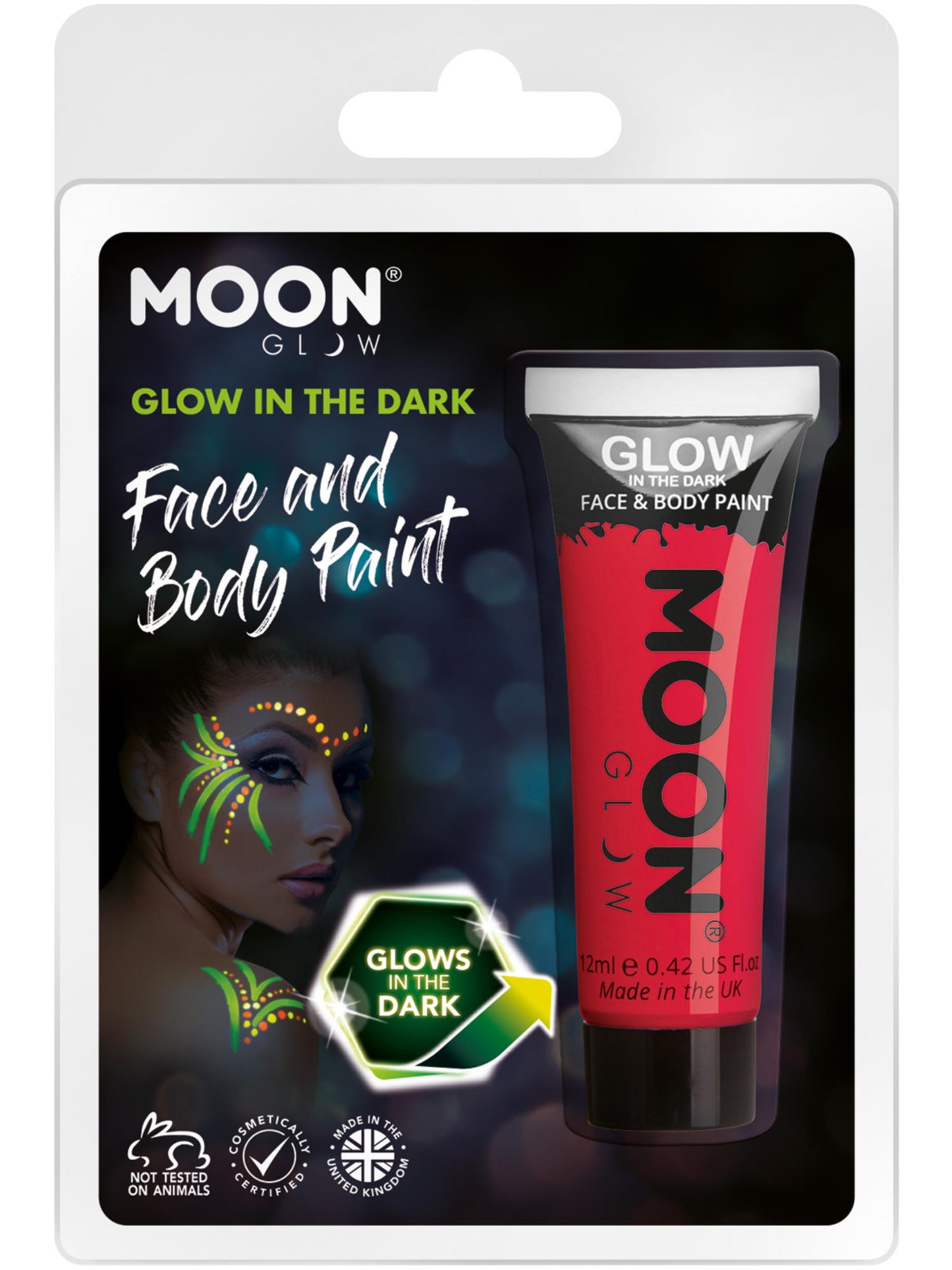 Moon Glow - Glow in the Dark Face Paint, Red Wholesale