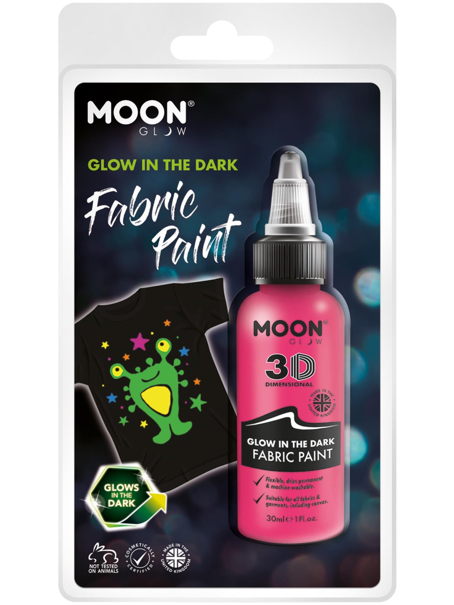 Moon Glow - Glow in the Dark Fabric Paint, Pink Wholesale