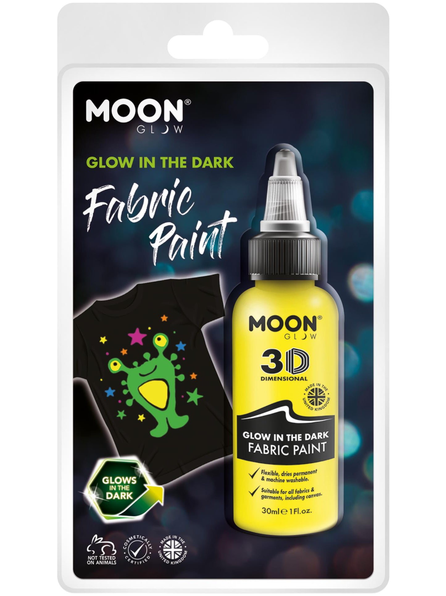 Moon Glow - Glow in the Dark Fabric Paint, Yellow Wholesale