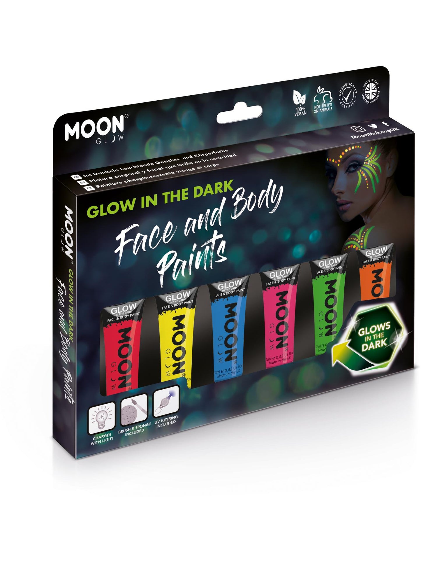Moon Glow - Glow in the Dark Face Paint, Assorted Wholesale