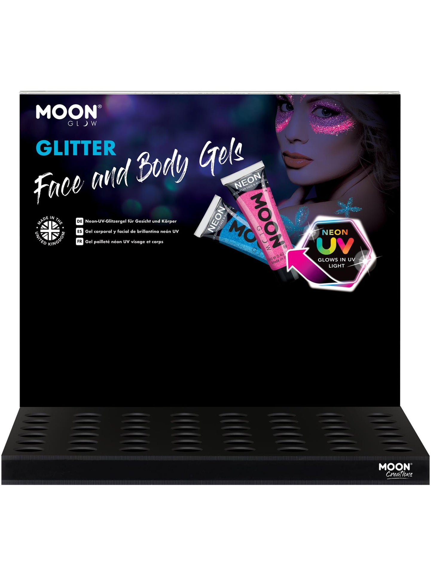 Moon Glow Neon UV Fine Glitter Gel, Wholesale