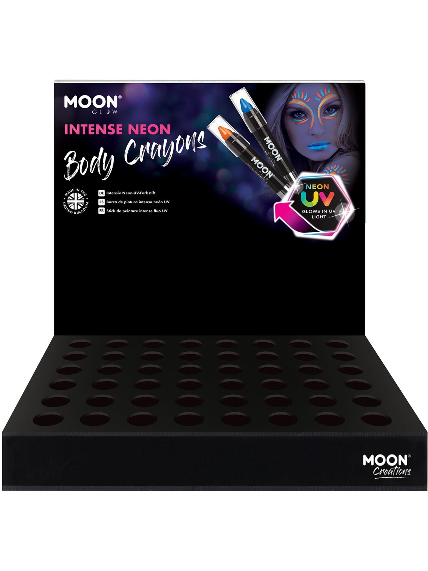 Moon Glow Intense Neon UV Body Crayons, Wholesale