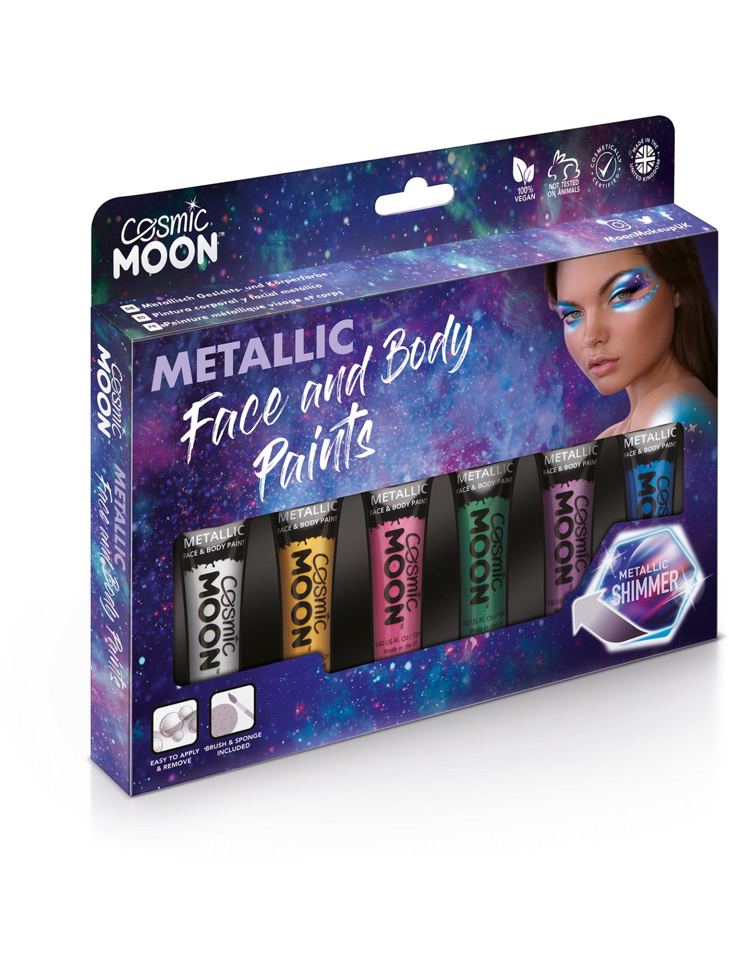 Cosmic Moon Metallic Face & Body Paint, Assorted Wholesale