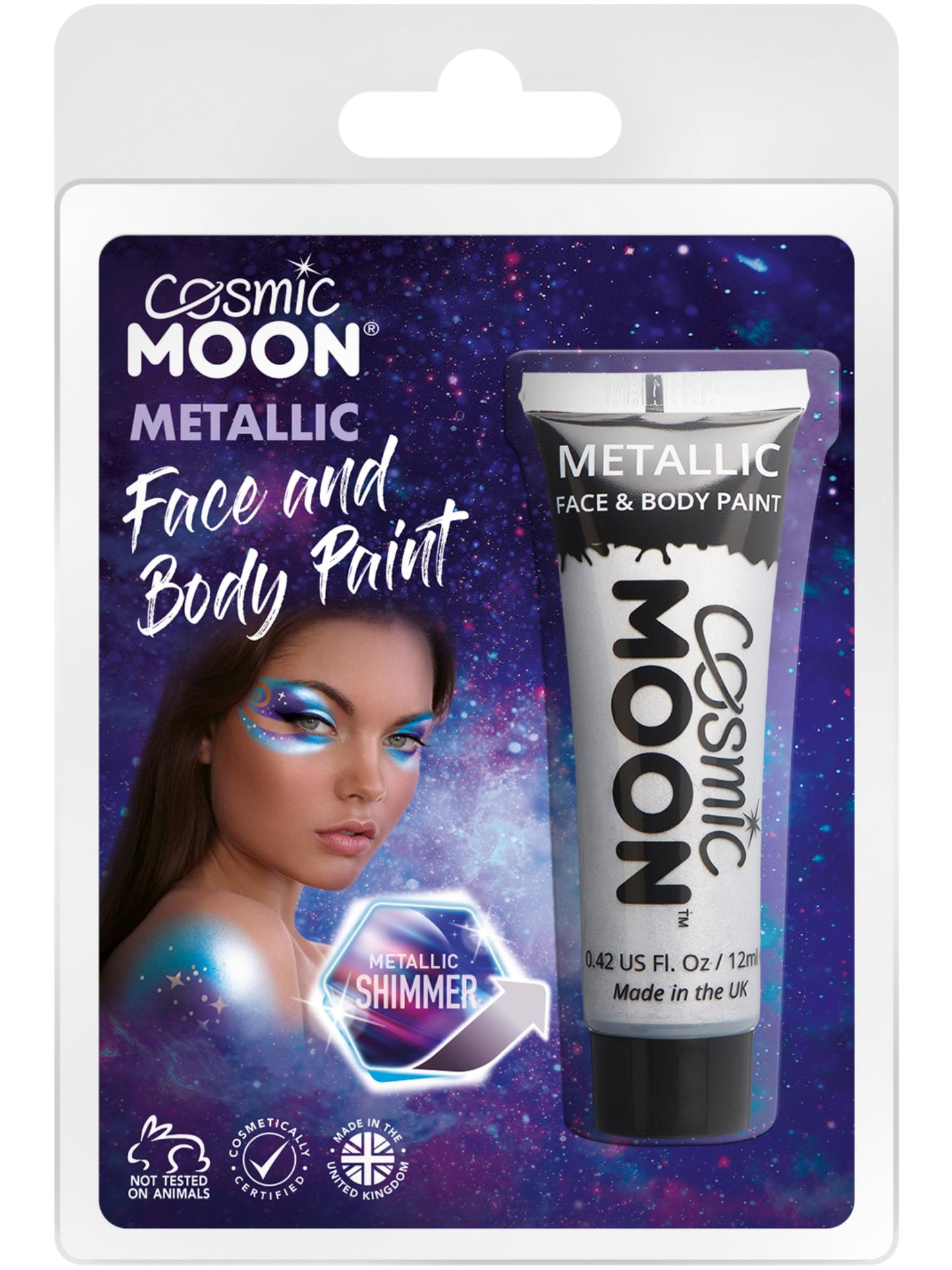 Cosmic Moon Metallic Face & Body Paint, Silver Wholesale