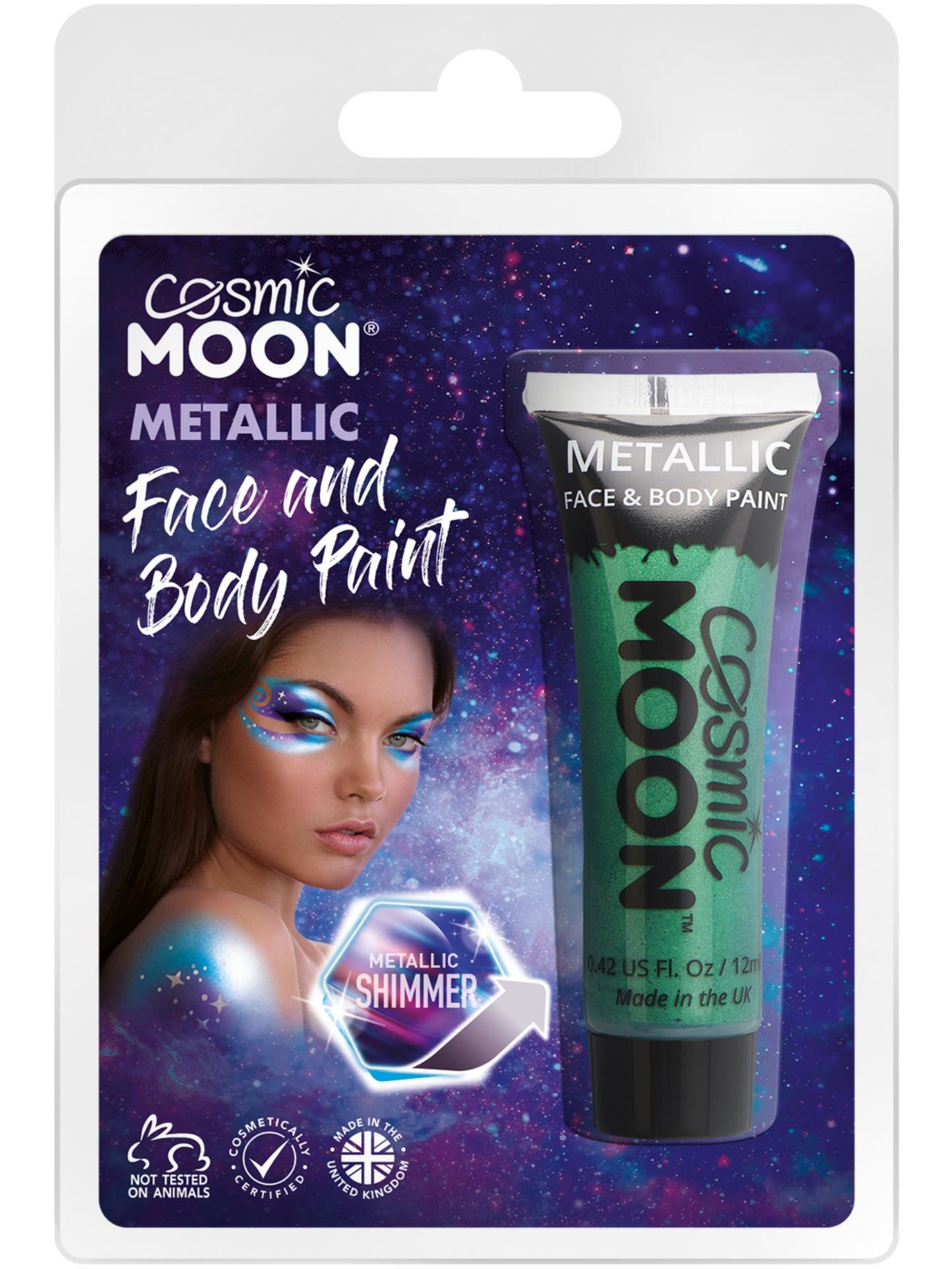 Cosmic Moon Metallic Face & Body Paint, Green Wholesale