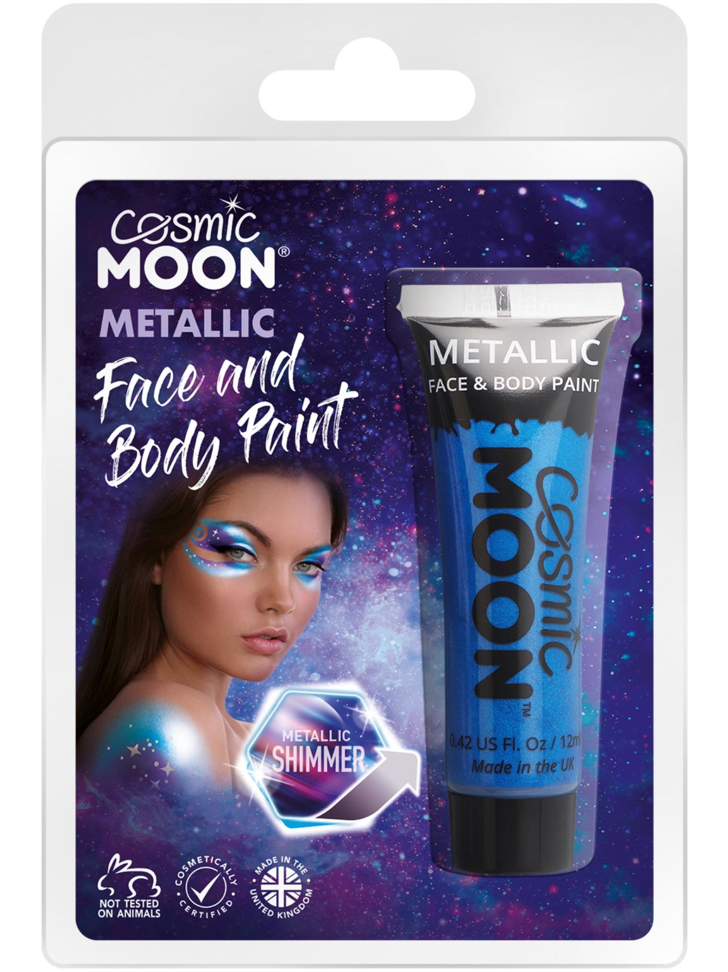 Cosmic Moon Metallic Face & Body Paint, Blue Wholesale