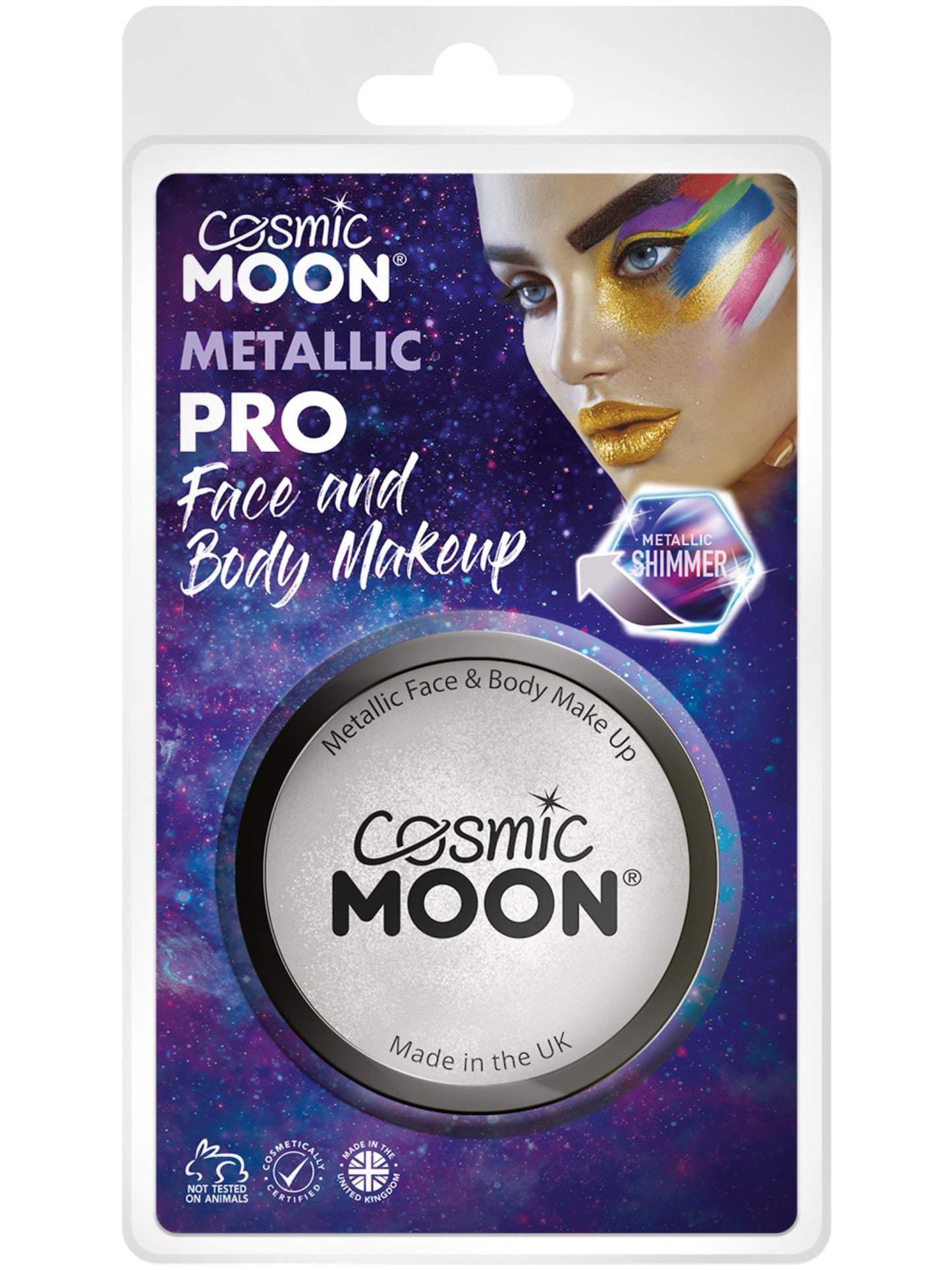 Cosmic Moon Metallic Pro Face Paint Cake Pots, Sil Wholesale