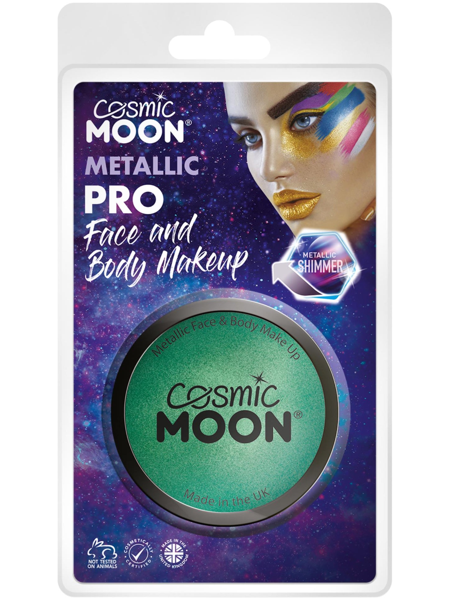 Cosmic Moon Metallic Pro Face Paint Cake Pots, Gre Wholesale